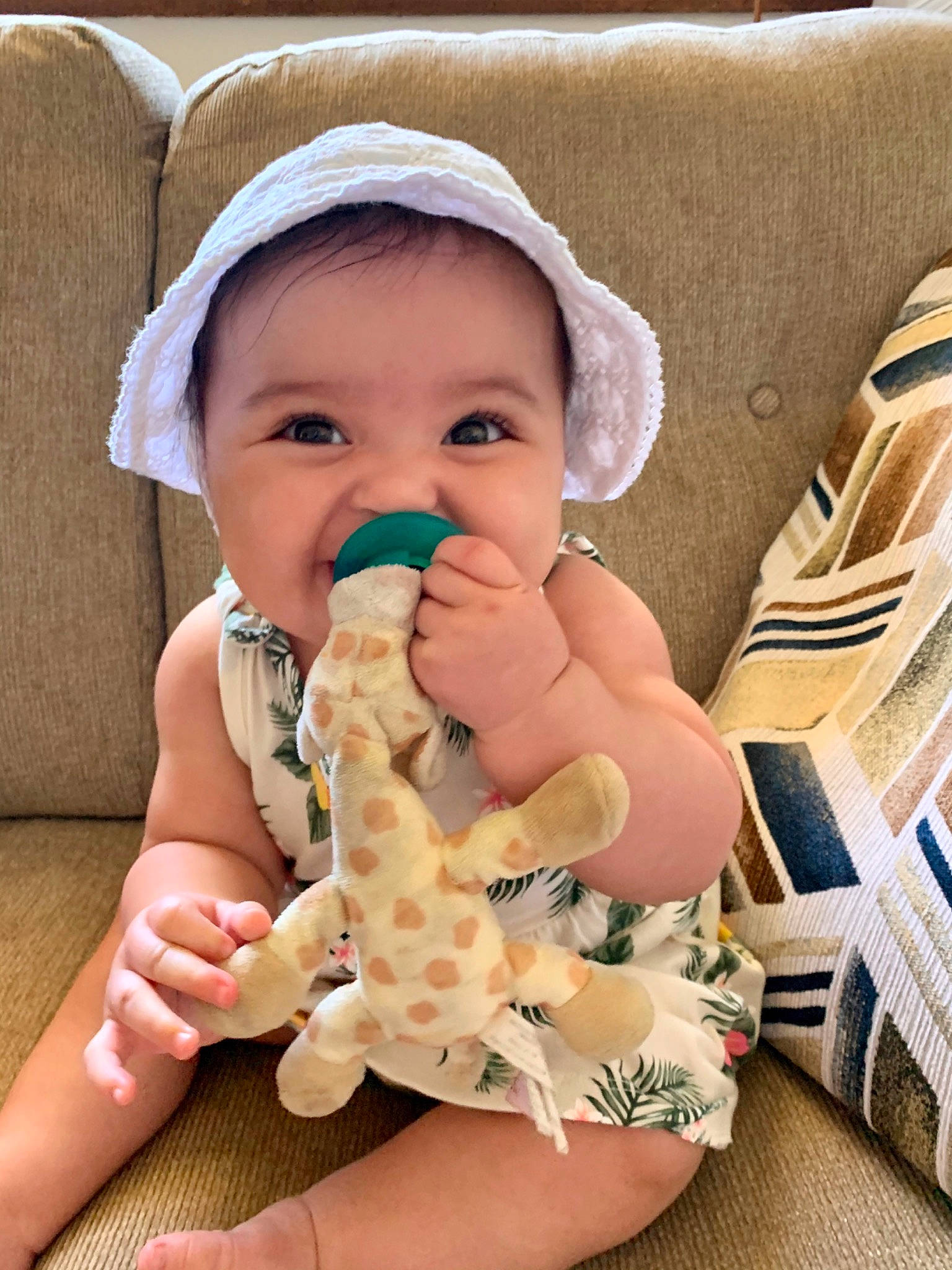 Briana joined the competition — help win amazing prizes! baby, child, eating, finger, hand, person, play, toddler