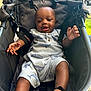 Kaisen joined the competition — help win amazing prizes! baby, child, stroller, romper, whale_pattern, sandals, outdoor, sunlight, happy, smiling, infant, clothing, seatbelt, black_skin, baby_boy, playful, summer, cute, portrait, baby_accessory