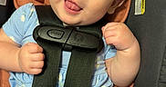 Sophia joined the competition — help win amazing prizes! baby, blue_clothing, car_seat, child, cute, face, hands, happy, head, indoor, infant, legs, person, photography, pink_blanket, safety_harness, seat_belt, skin, smile, tongue_out