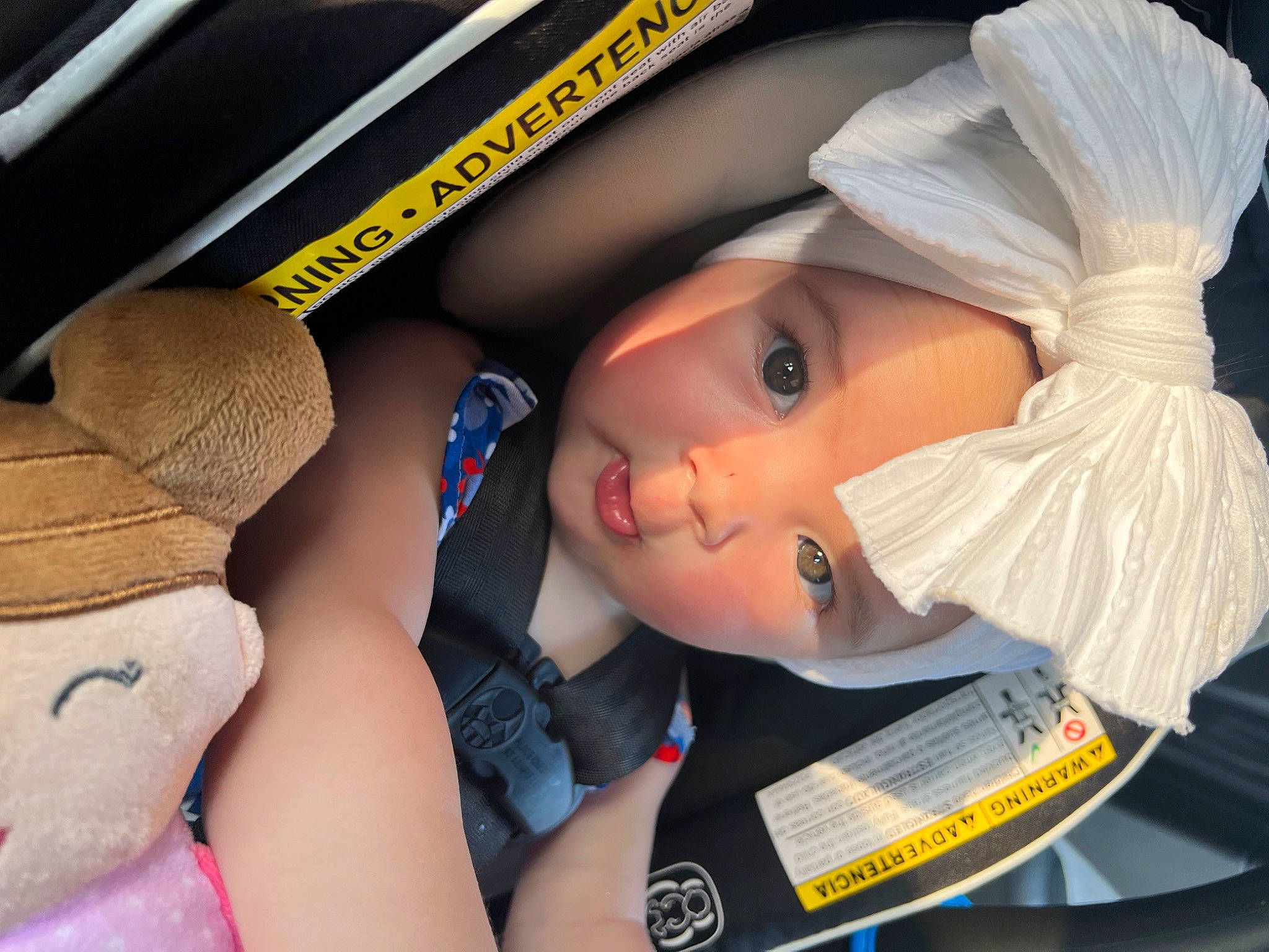 Sunny joined the competition — help win amazing prizes! auto_part, automotive_exterior, baby, baby_carriage, baby_products, cap, car_seat, car_seat_cover, carmine, child, doll, facial_expression, family_car, fashion_accessory, hat, headgear, toddler, toy, trunk, vehicle_door