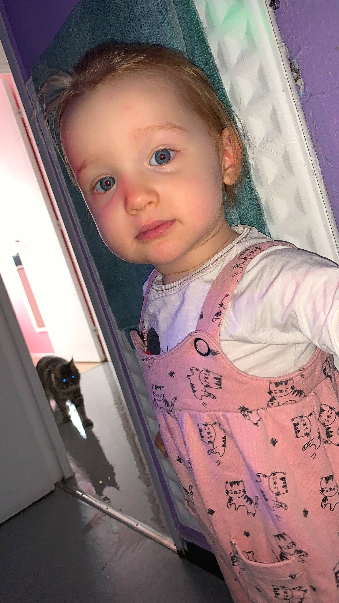 Leslie participe au concours pour gagner de l'argent avec cette photo : baby, baby_products, baby_toddler_clothing, cheek, child, eye, eyelash, flash_photography, fun, hairstyle, happy, iris, lip, magenta, nose, pattern, person, pink, skin, sleeve