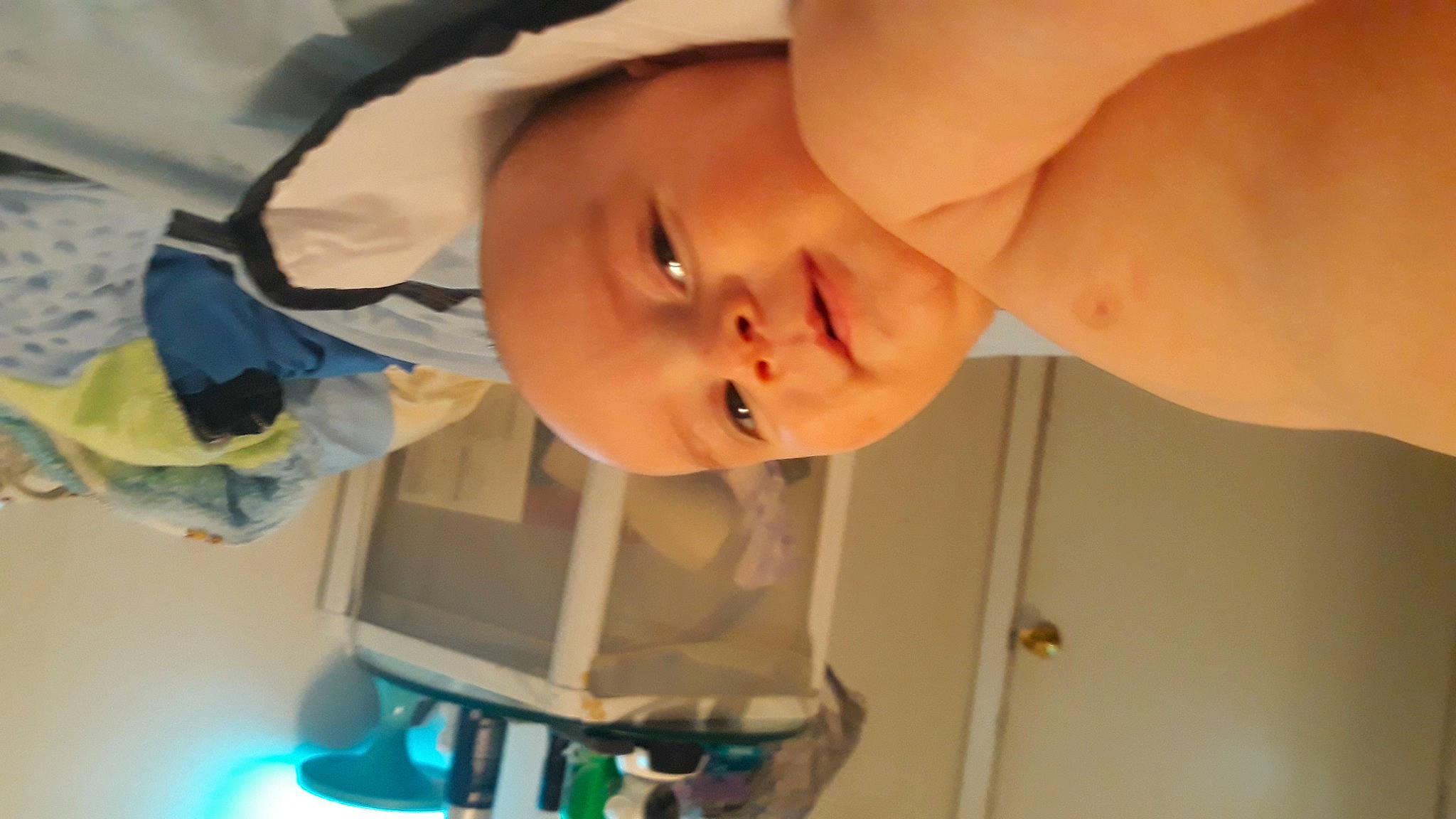 Goku joined the competition — help win amazing prizes! arm, baby, baby_products, baby_toddler_clothing, cheek, chest, child, comfort, elbow, eyelash, fun, happy, iris, lip, mouth, nose, person, room, skin, smile