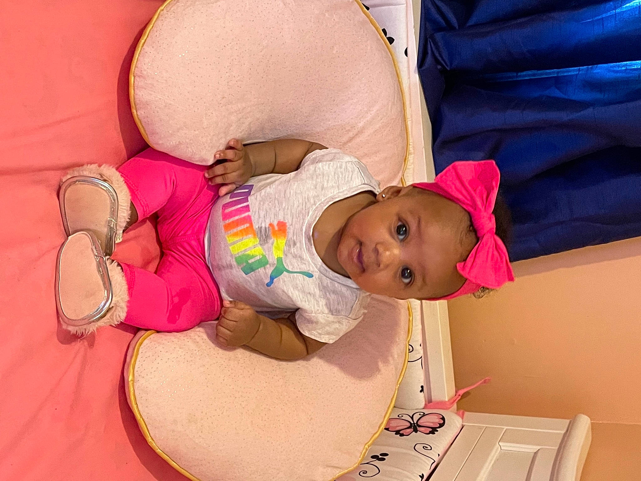 Illiana joined the competition — help win amazing prizes! abdomen, baby, baby_products, baby_safety, baby_sleeping, baby_toddler_clothing, child, comfort, diaper, finger, foot, fun, hat, headgear, leg, linens, person, pink, skin, thigh