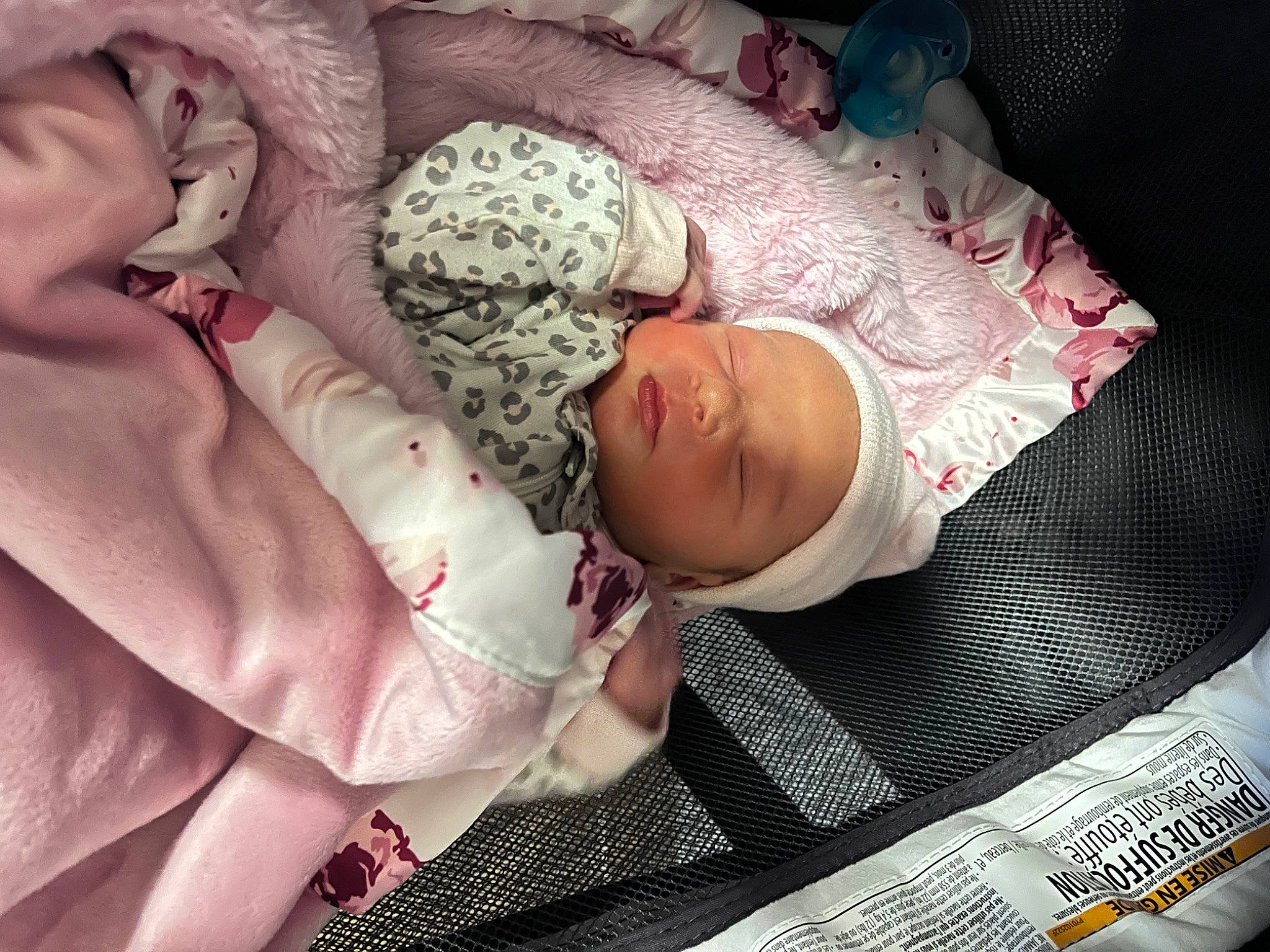 Kaia is registered to the contest to win money with this photo: baby, baby_products, baby_safety, baby_sleeping, baby_toddler_clothing, bedding, bedtime, child, comfort, hat, human_body, linens, nap, pattern, person, pink, room, skin, sleep, sleeve