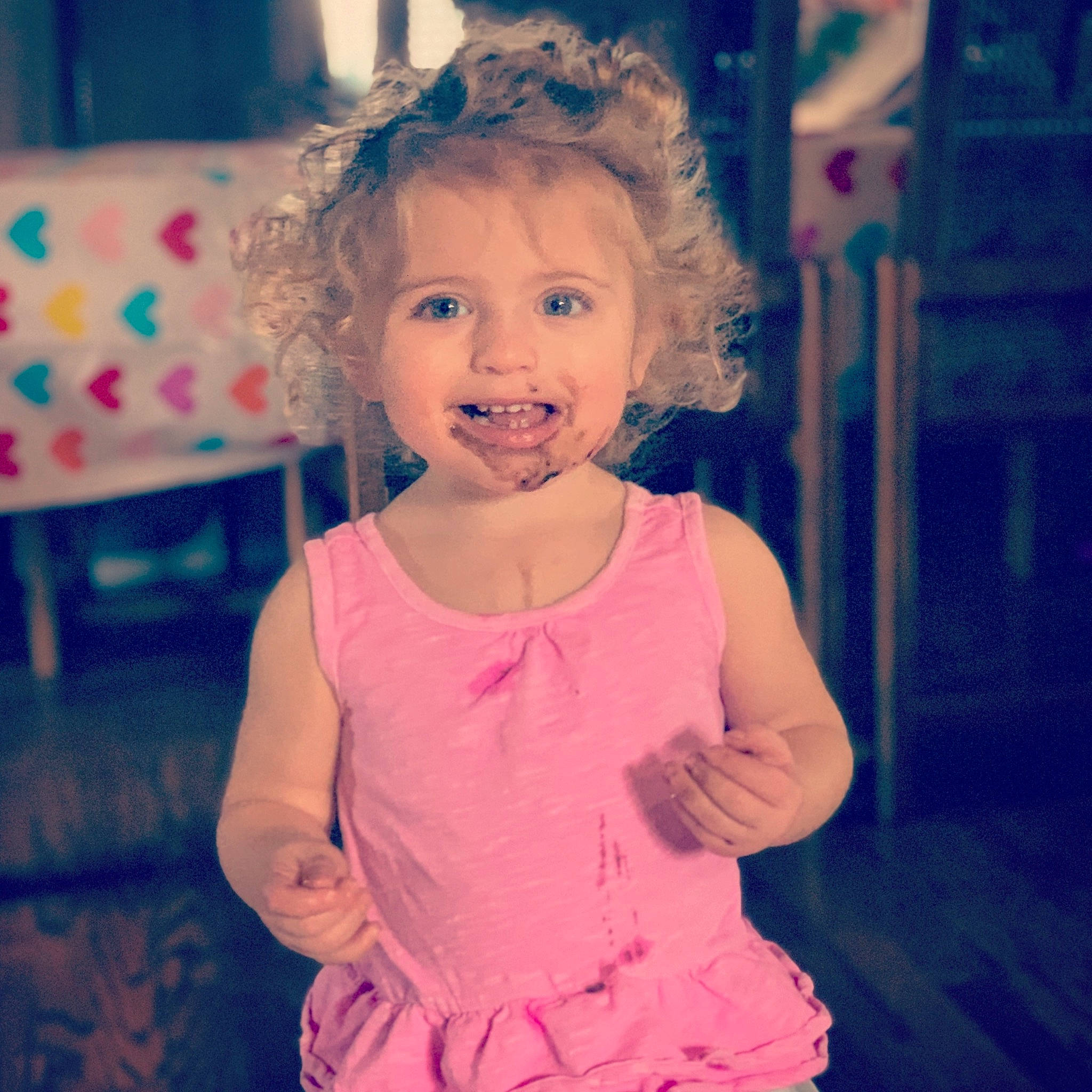 Lily Rae joined the competition — help win amazing prizes! cheek, child, chin, dress, eye, face, facial_expression, fun, happy, head, human, iris, joy, nose, person, pink, play, skin, sky, smile