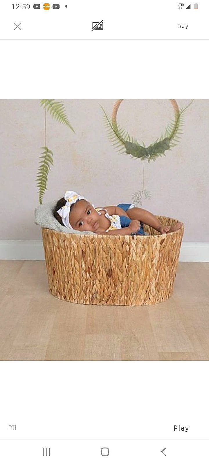 Kaileeanna joined the competition — help win amazing prizes! baby, baby_products, basket, circle, comfort, fashion_accessory, grass, happy, hardwood, hat, headwear, infant_bed, person, picnic_basket, plant, rectangle, room, sitting, storage_basket, toddler