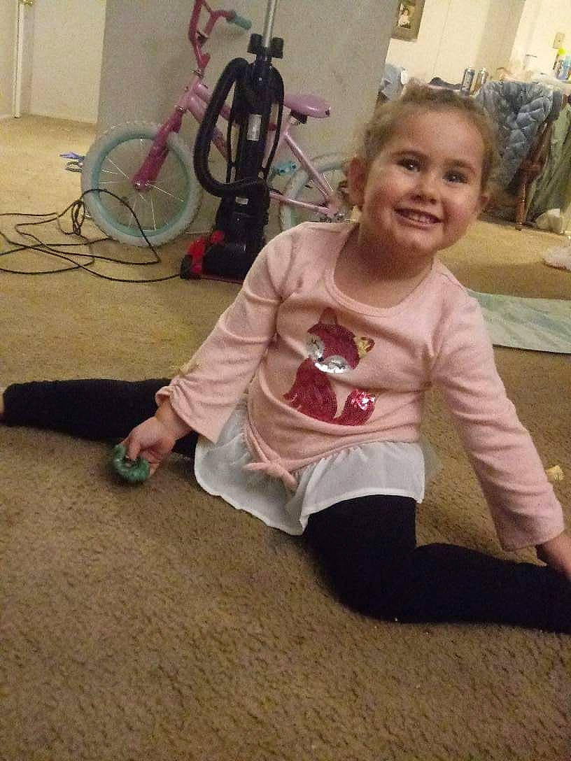 Emilea joined the competition — help win amazing prizes! arm, child, floor, flooring, fun, joint, joy, knee, leg, person, play, room, shoulder, sitting, sportswear, t_shirt, thigh, toddler