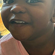 Seyvnn Sore Day joined the competition — help win amazing prizes! child, smiling, close_up, face, pink_shirt, happy, young, person, portrait, cute, joyful, skin, eyes, mouth, teeth, indoor, expression, clothing, head, childhood