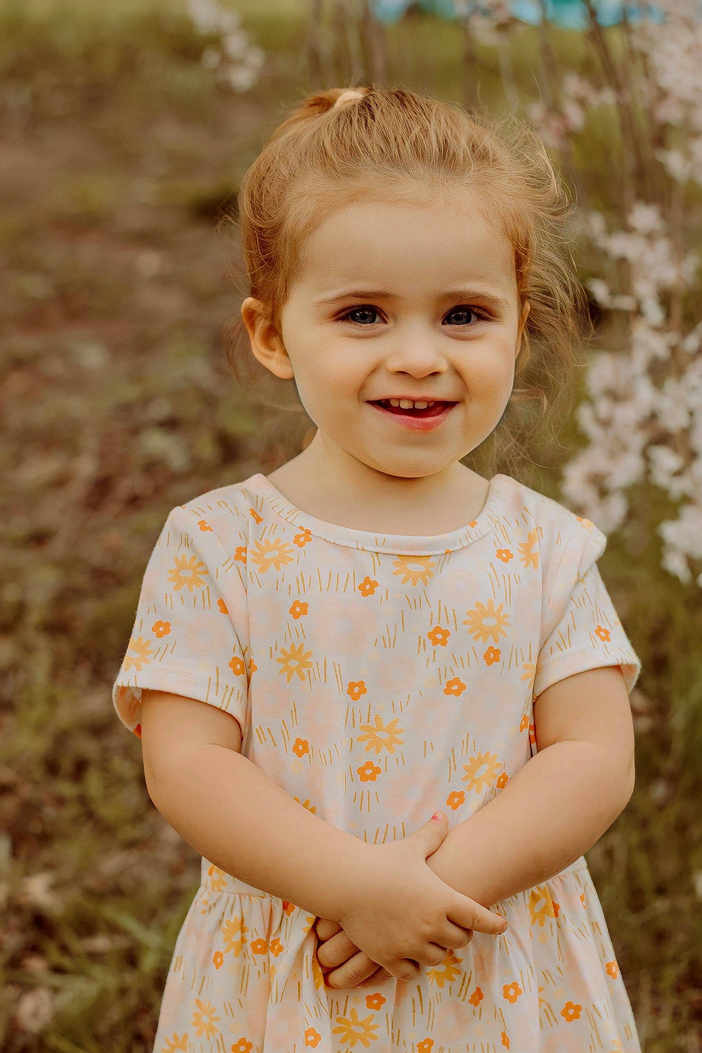 Macy joined the competition — help win amazing prizes! baby_toddler_clothing, cheek, dress, eye, face, flash_photography, grass, hair, happy, head, iris, joy, lip, people_in_nature, person, photograph, plant, skin, sleeve, smile