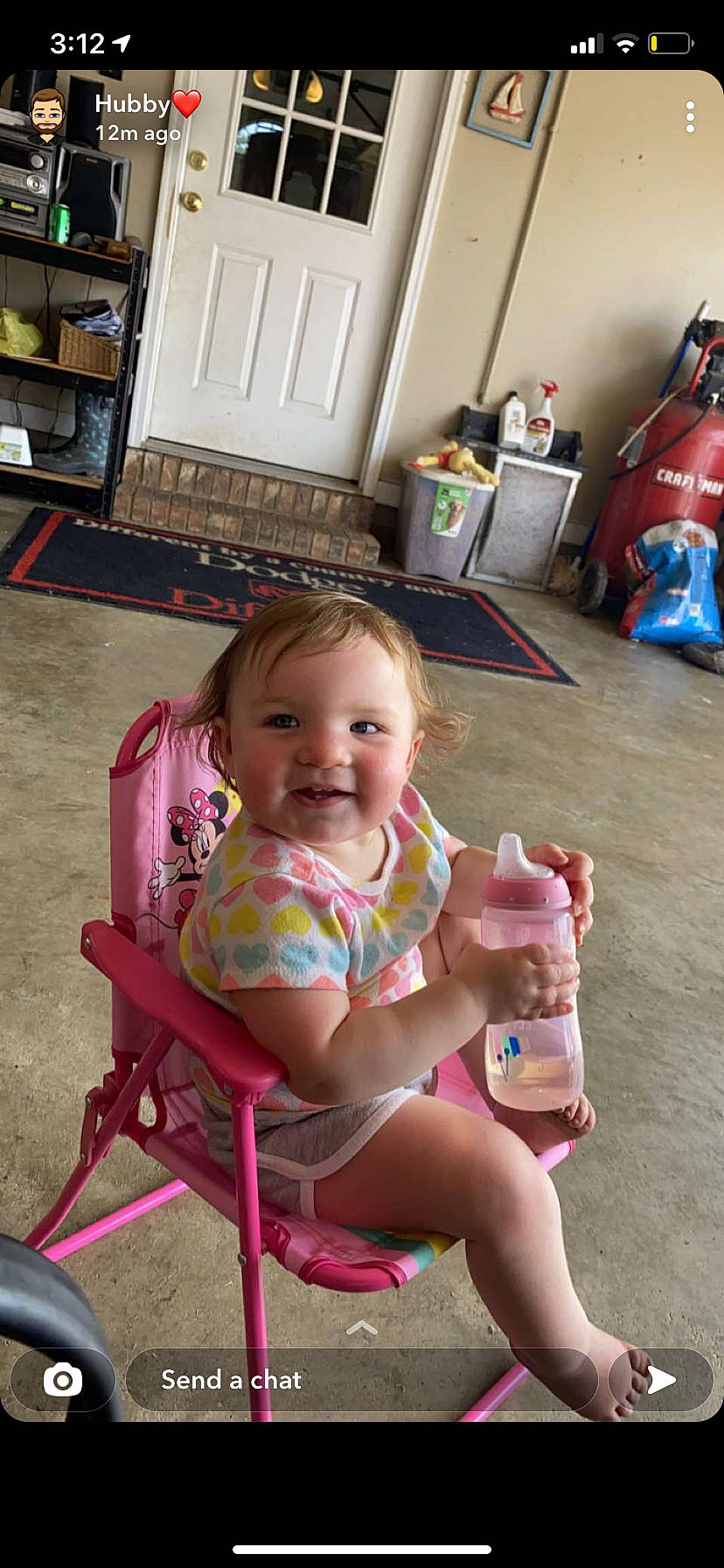 Hadleigh joined the competition — help win amazing prizes! baby, baby_toddler_clothing, cabinetry, child, cupboard, flooring, fun, happy, home_appliance, human_leg, joint, joy, leisure, people, person, pink, skin, smile, television, thigh