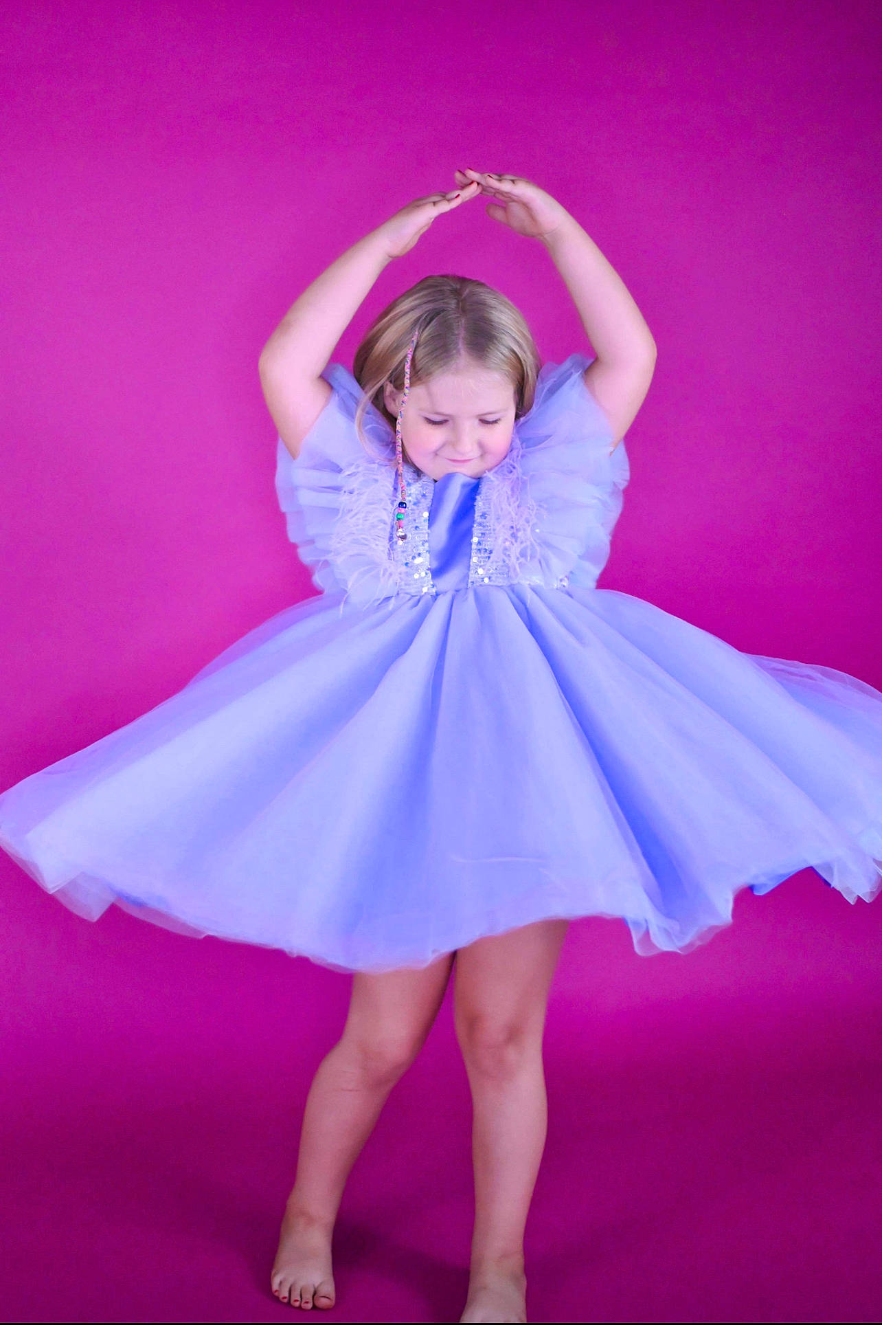 Mary joined the competition — help win amazing prizes! ballet_tutu, dance, dancing_shoe, day_dress, dress, electric_blue, entertainment, flash_photography, footwear, formal_wear, happy, human_body, magenta, one_piece_garment, performing_arts, person, pink, purple, shoulder, smile