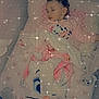 child, sleeping, blanket, bedding, pillow, soft, cozy, cartoon, bunny, cute, indoor, bed, nap, peaceful, rest, toddler, comfort, cute_clothing, toy, sparkle_effect