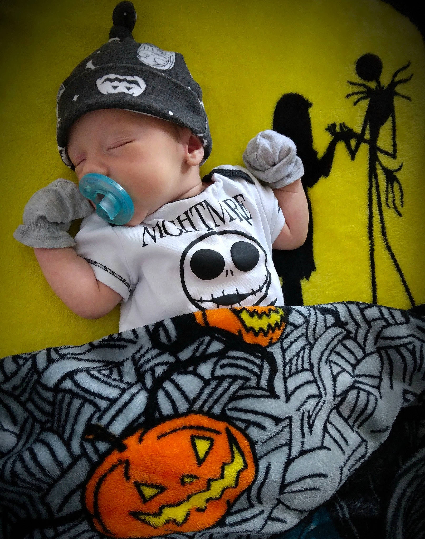 Damien joined the competition — help win amazing prizes! art, baby, baby_toddler_clothing, baseball_cap, black, calabaza, cap, cool, flash_photography, fun, happy, headwear, mammal, person, personal_protective_equipment, pumpkin, sitting, t_shirt, toddler, vertebrate