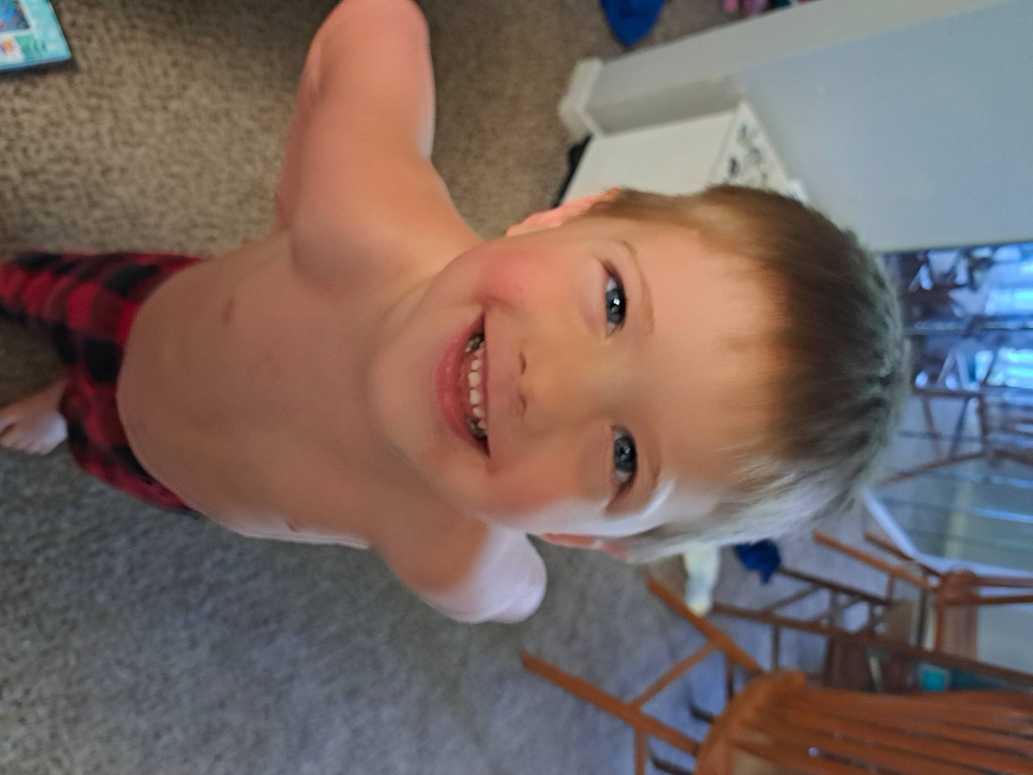 Braxton joined the competition — help win amazing prizes! baby, chair, cheek, chest, child, eye, eyelash, flooring, fun, happy, human_body, human_leg, joy, leisure, lip, mouth, nose, person, skin, smile