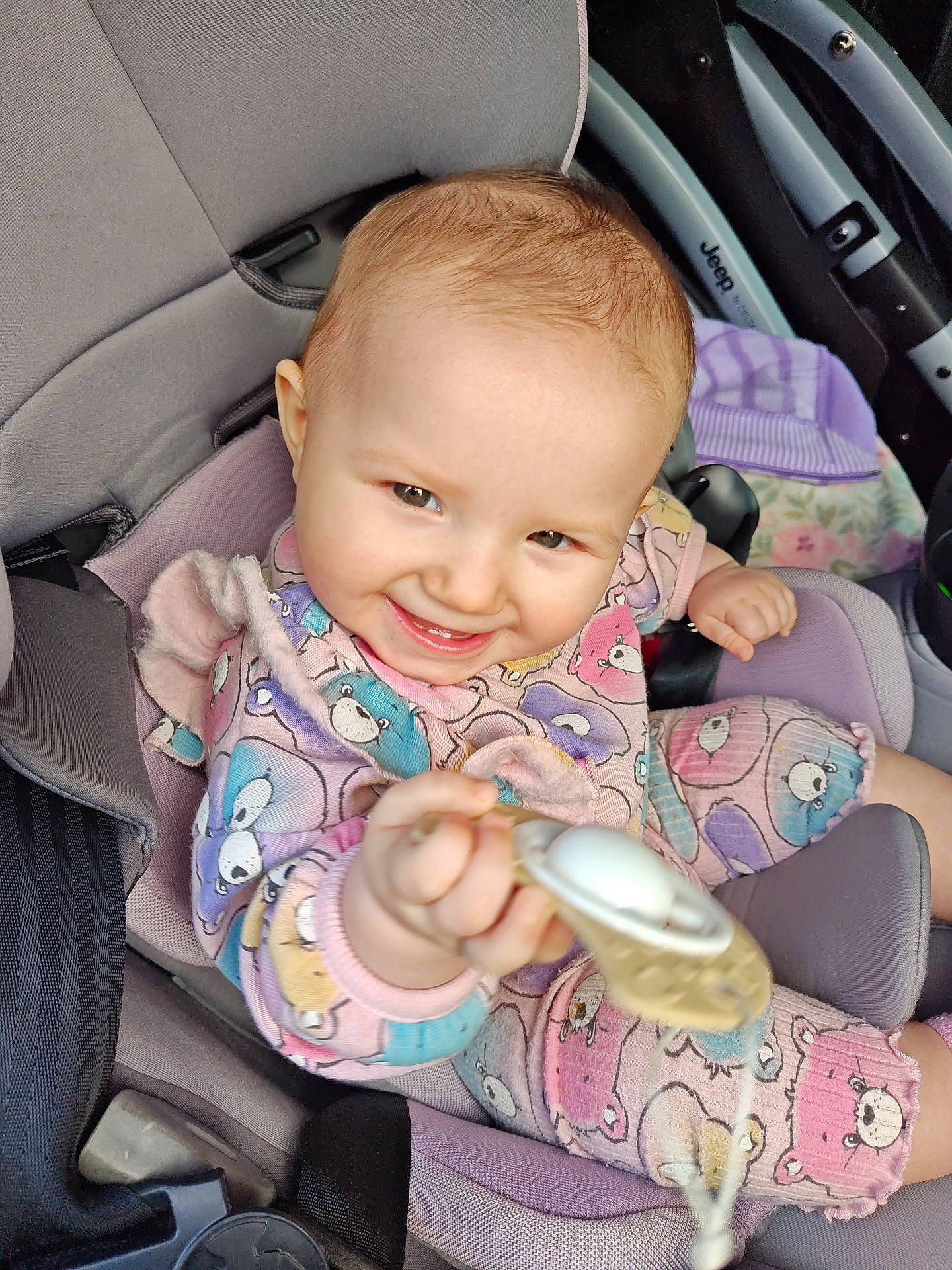 Arabella joined the competition — help win amazing prizes! alloywheel, baby, bodypart, car, car_interior, carseat, carwheel, face, finger, hand, head, machine, person, photography, portrait, spoke, tire, transportation, vehicle, wheel