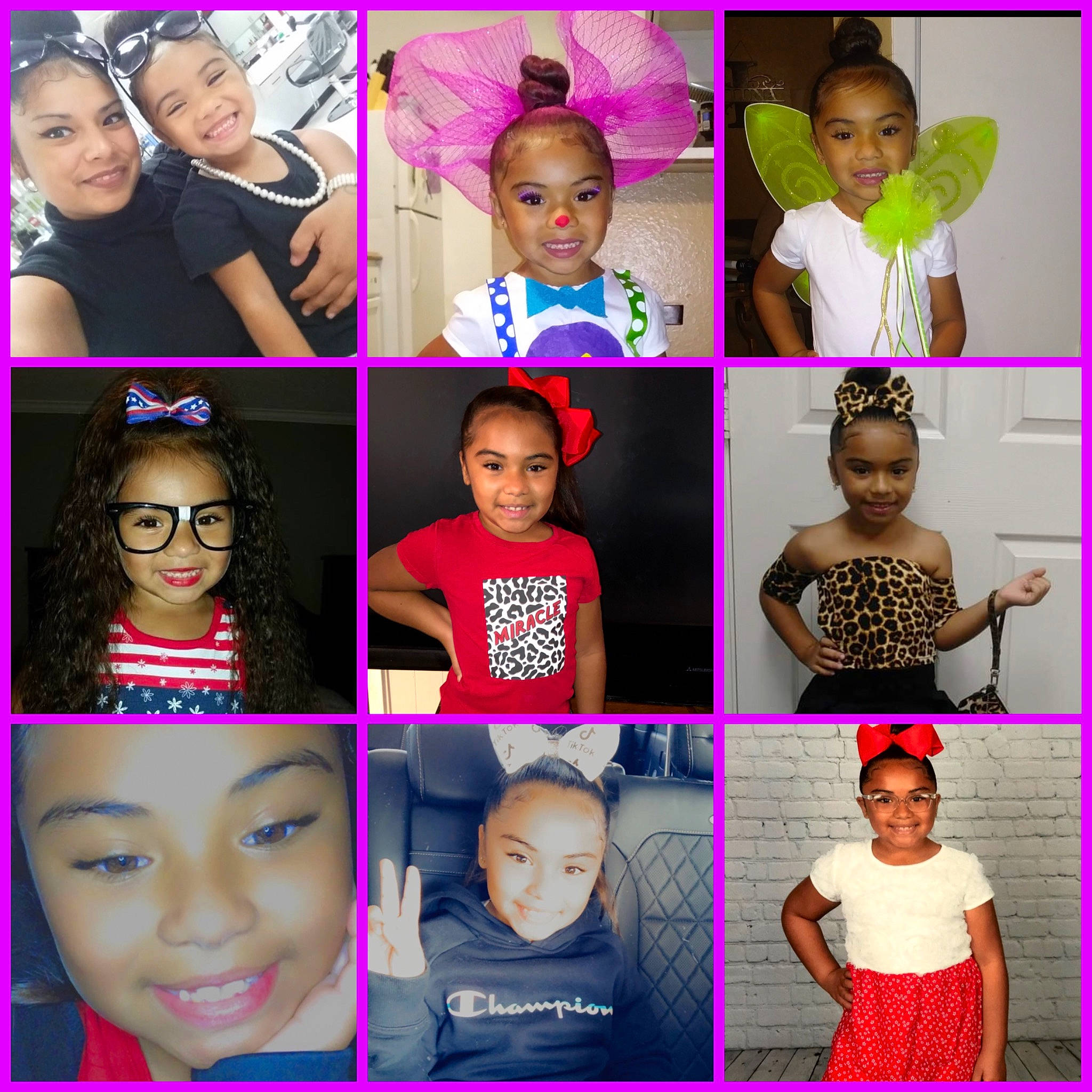 Miracle is registered to the contest to win money with this photo: black, chin, clothing, eye, face, facial_expression, fashion, hair, hairstyle, happy, head, headwear, human, joy, neck, organ, person, photograph, product, purple