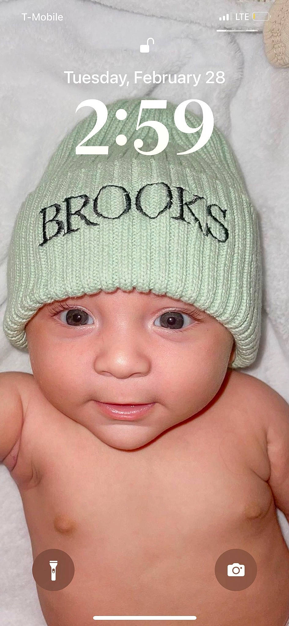 Brooks is registered to the contest to win money with this photo: baby, baby_toddler_clothing, beanie, cap, cheek, child, close_up, face, fashion_accessory, font, happy, hat, headgear, headwear, knit_cap, pattern, person, skin, thumb, toddler