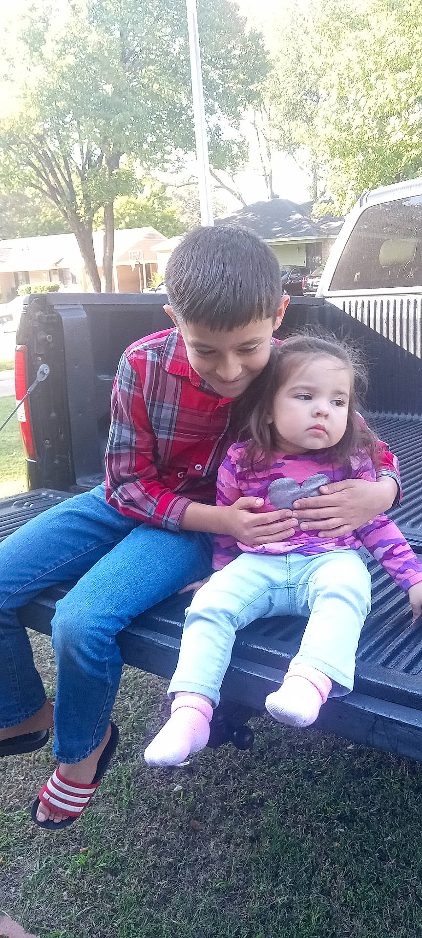 Jenifer joined the competition — help win amazing prizes! bench, car, clothing, face, footwear, furniture, grass, head, hosiery, jeans, pants, people, person, photography, plant, portrait, shoe, sneaker, sock, transportation