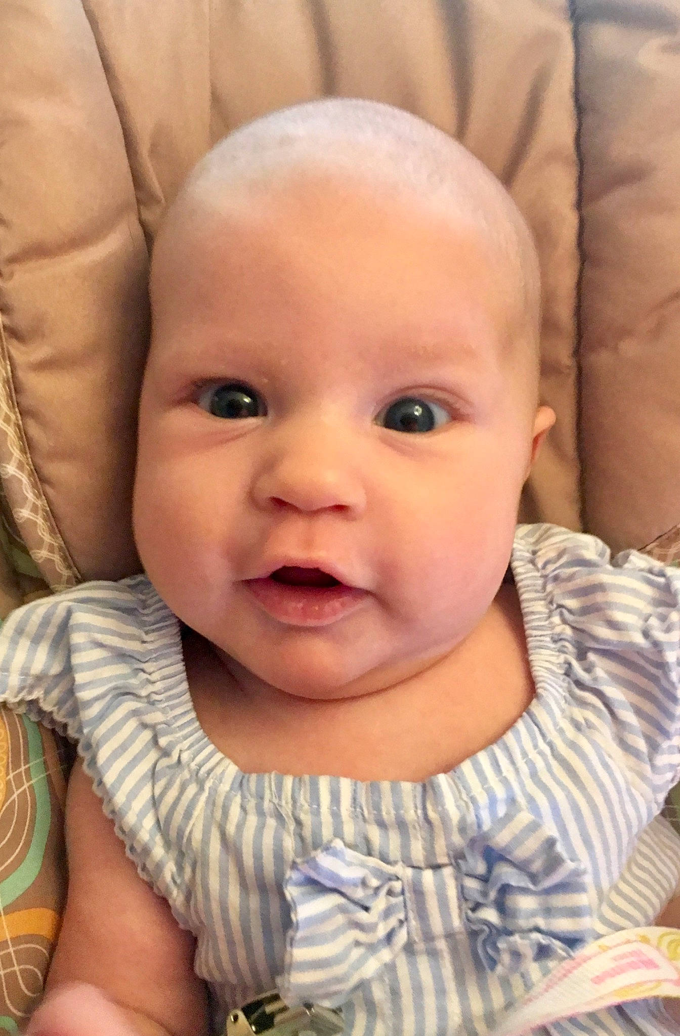 Hailee is registered to the contest to win money with this photo: baby, baby_making_funny_faces, cheek, child, chin, close_up, ear, eye, eyebrow, face, facial_expression, forehead, head, iris, lip, mouth, nose, person, skin, smile