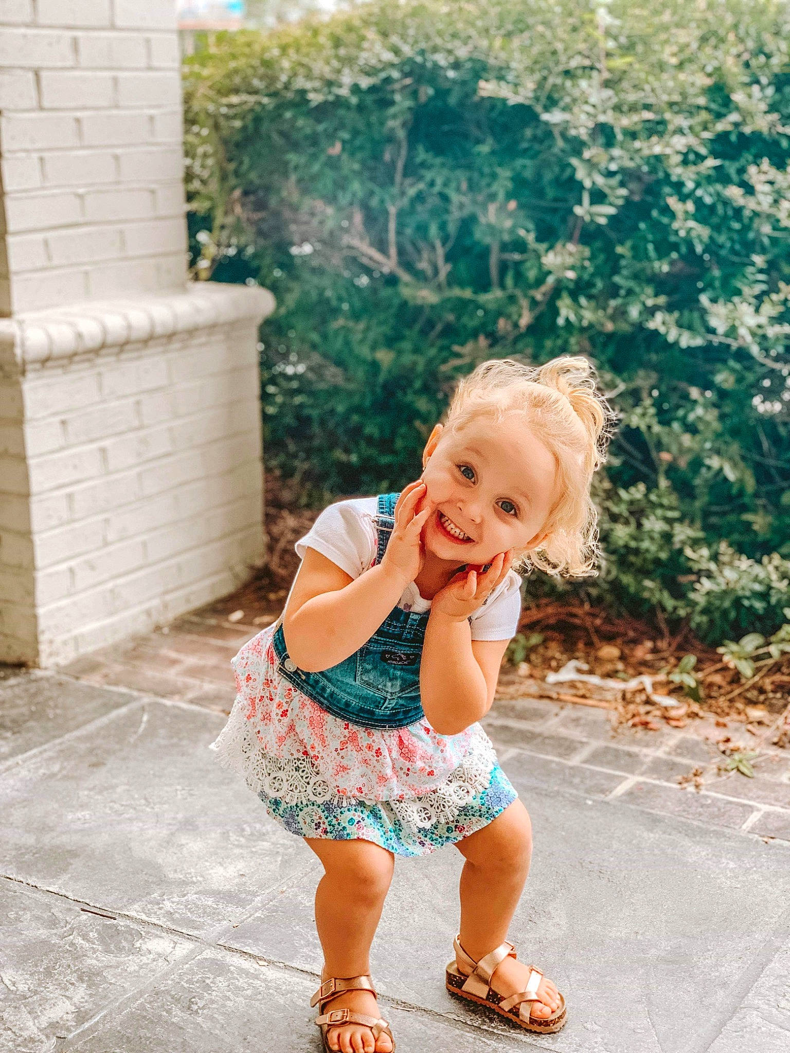Ashlyn is registered to the contest to win money with this photo: baby, beauty, blond, child, child_model, design, dress, footwear, happy, joy, pattern, people, person, photograph, photography, skin, smile, summer, toddler, turquoise