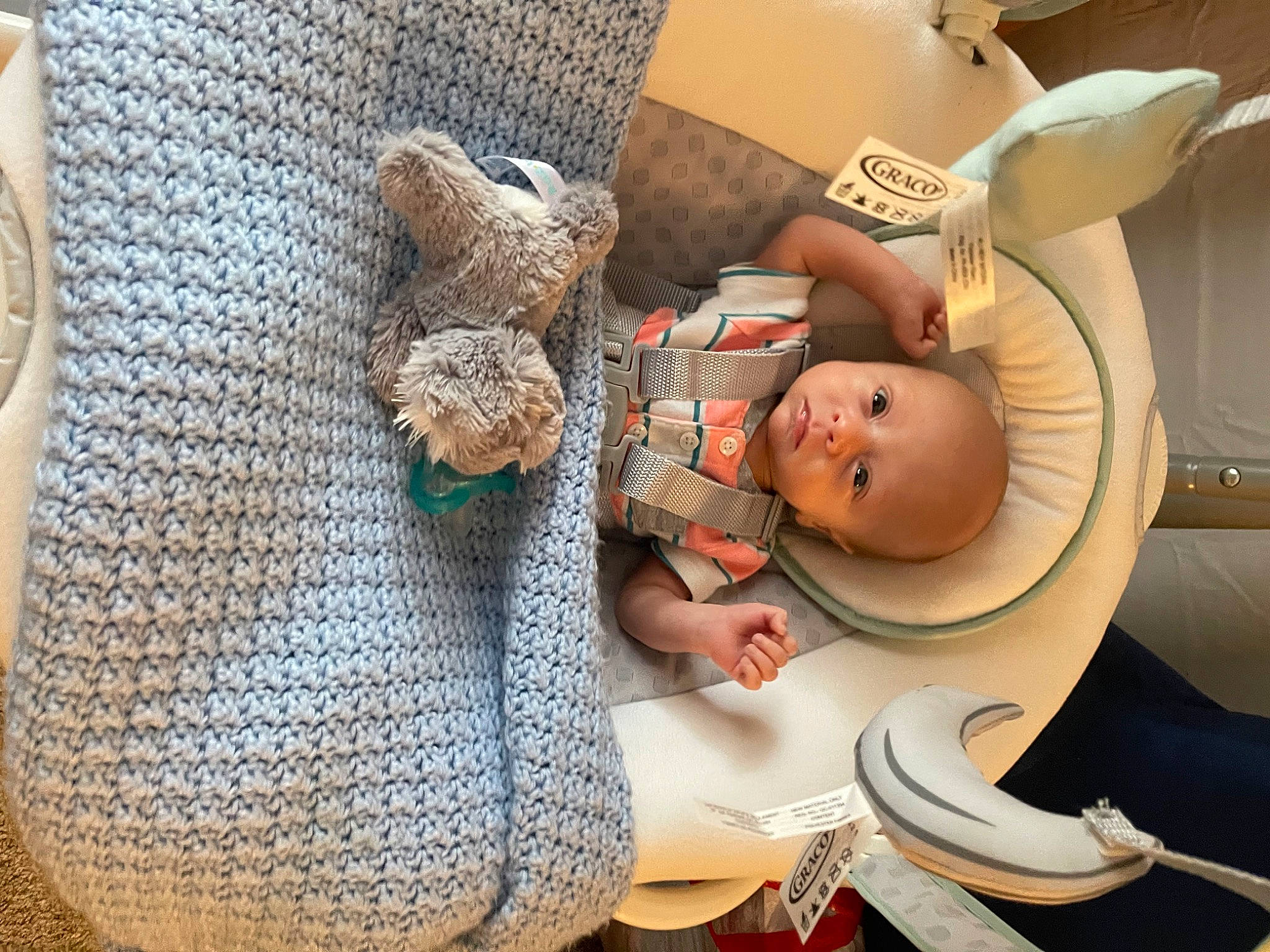 Cyrus joined the competition — help win amazing prizes! baby, baby_products, baby_safety, baby_sleeping, baby_toddler_clothing, child, comfort, fashion_accessory, hat, headgear, infant_bed, linens, pattern, person, product, room, skin, stuffed_toy, toddler, toy