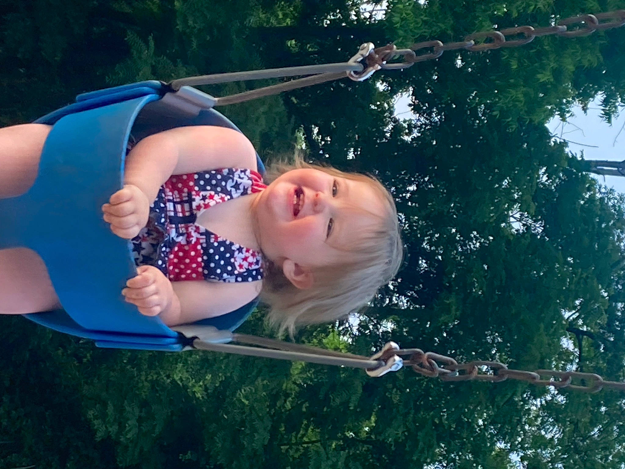Ruby is registered to the contest to win money with this photo: baby, baby_toddler_clothing, child, electric_blue, fun, grass, happy, hat, joy, leaf, leisure, people_in_nature, person, recreation, smile, spring, sun_hat, sunlight, toddler, tree