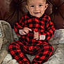 Henry joined the competition — help win amazing prizes! baby, blanket, child, cozy, cute, face, fuzzy, hands, happy, indoor, infant, leather_chair, pajamas, plaid, portrait, red_checkered, sitting, smile, warm, young