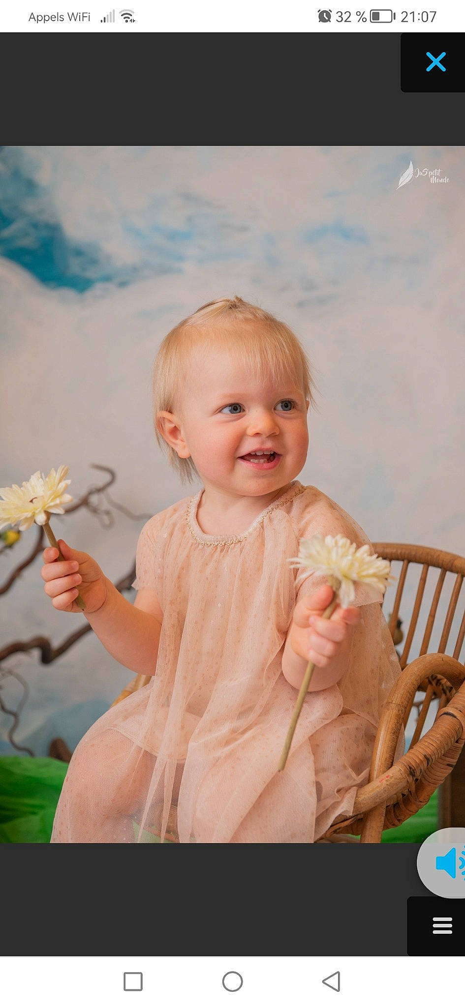 Giulia participe au concours pour gagner de l'argent avec cette photo : arm, baby, baby_toddler_clothing, cheek, cloud, dress, facial_expression, finger, flower, fun, gesture, grass, hand, happy, iris, joy, person, pink, plant, skin
