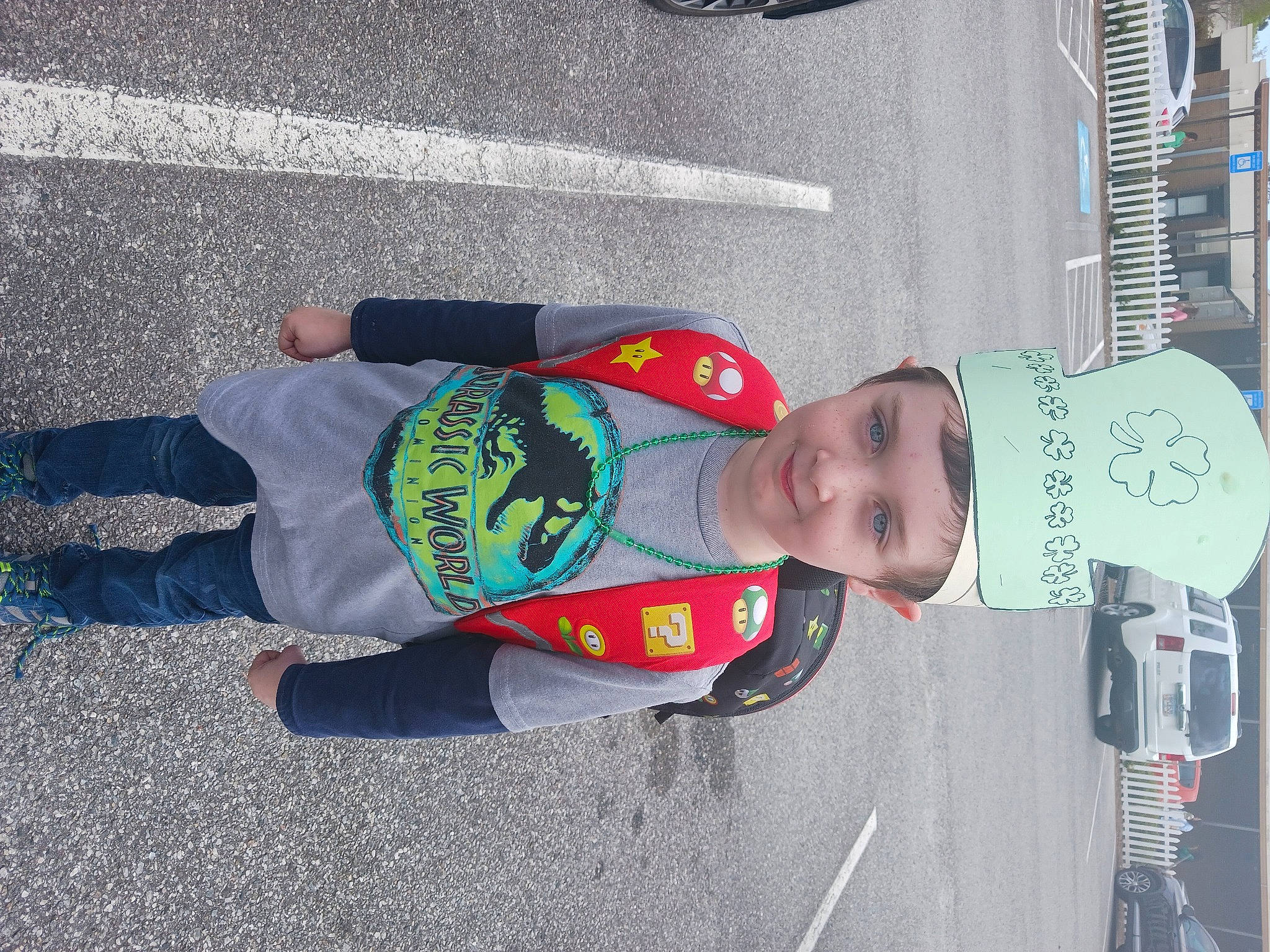 Tyler joined the competition — help win amazing prizes! asphalt, automotive_exterior, baby_toddler_clothing, child, concrete, elbow, hat, headwear, joy, line, motor_vehicle, pedestrian, person, road_surface, sidewalk, sleeve, t_shirt, tire, toddler, vehicle