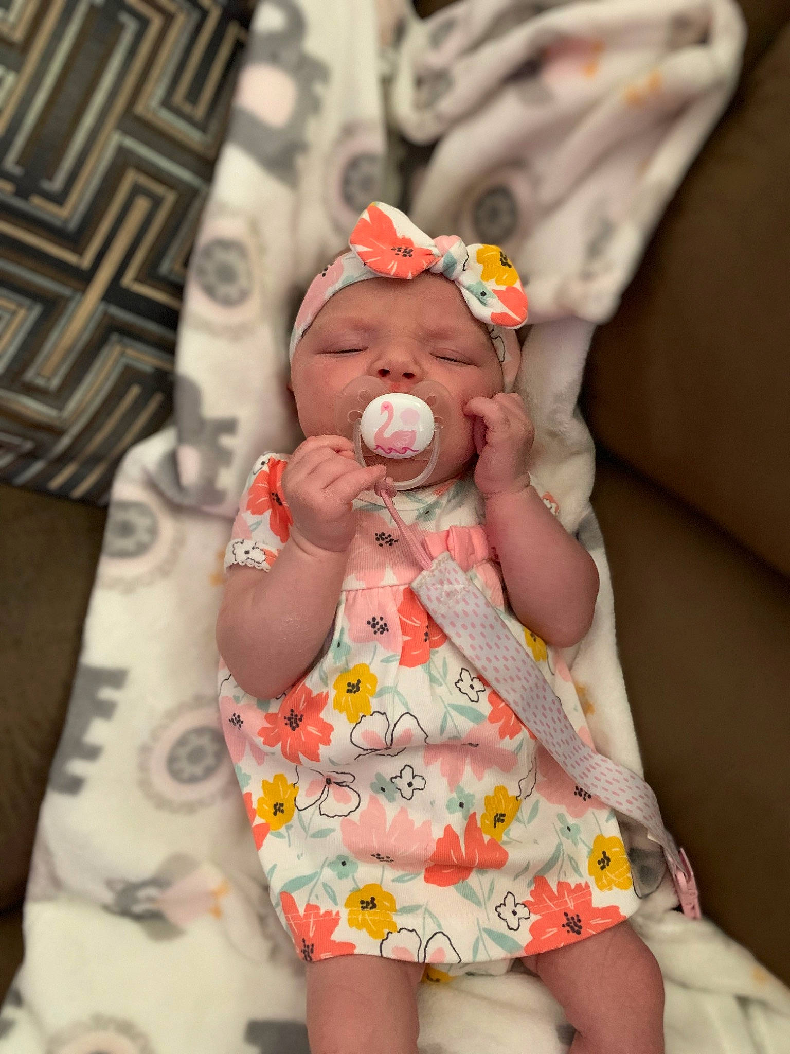 Nyah joined the competition — help win amazing prizes! baby, baby_toddler_clothing, cheek, child, comfort, dress, event, eye, finger, happy, head, headwear, lip, mouth, nail, pattern, person, pink, skin, sleeve