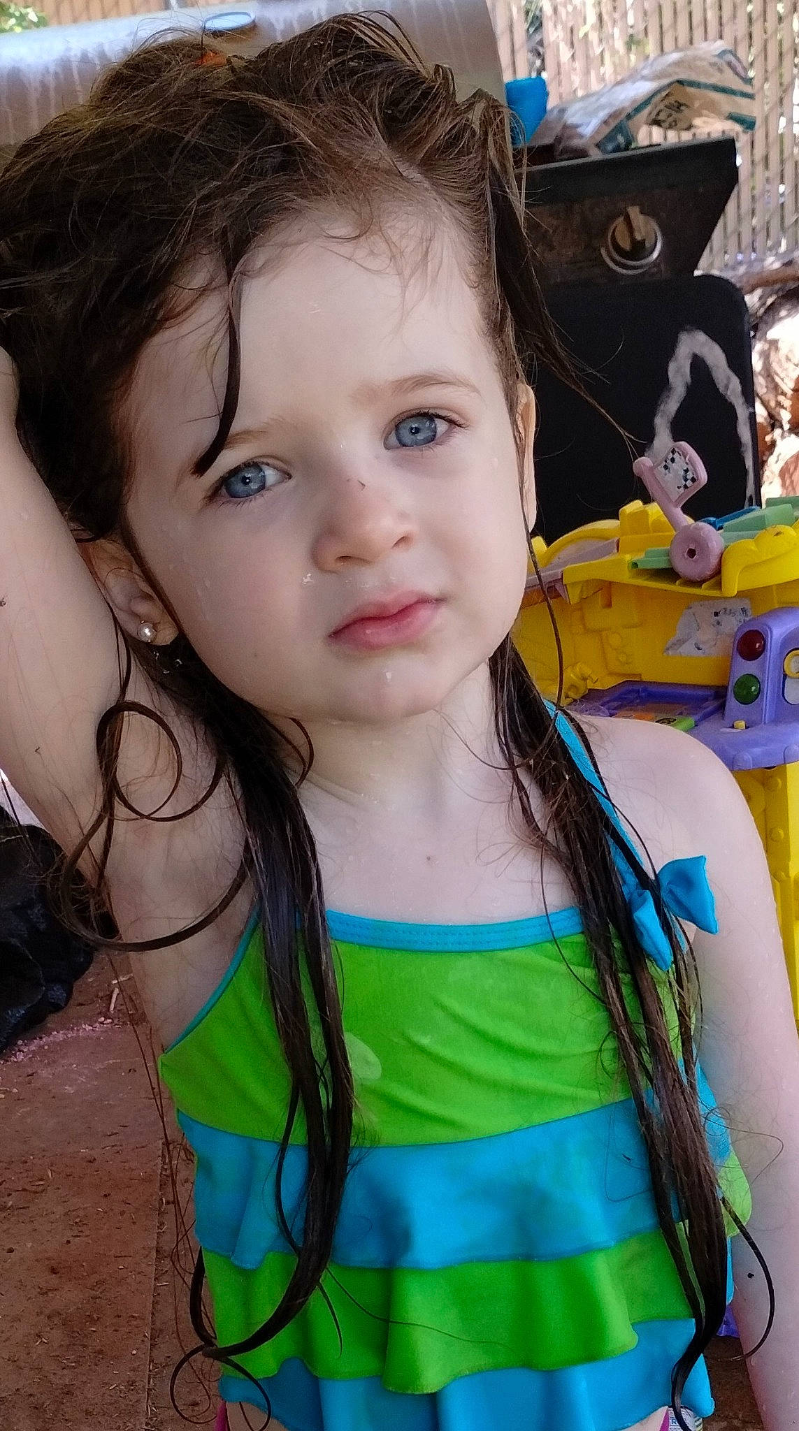 Mckenna joined the competition — help win amazing prizes! child, cool, electric_blue, event, eyelash, face, facial_expression, fun, hair, hairstyle, happy, iris, jewellery, leisure, lip, neck, person, skin, t_shirt, toddler