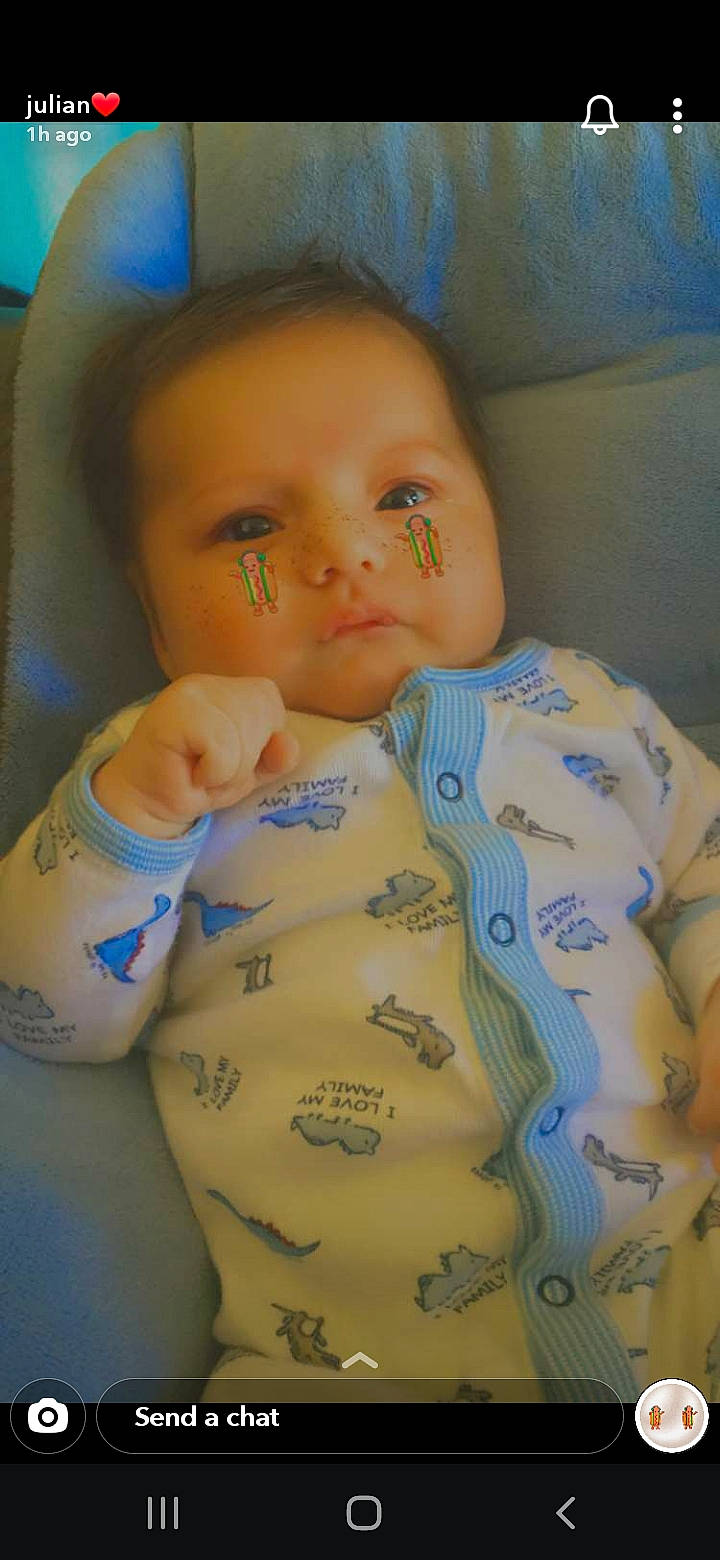 Julian joined the competition — help win amazing prizes! arm, baby, cheek, child, face, forehead, head, lip, nose, person, skin, smile, toddler