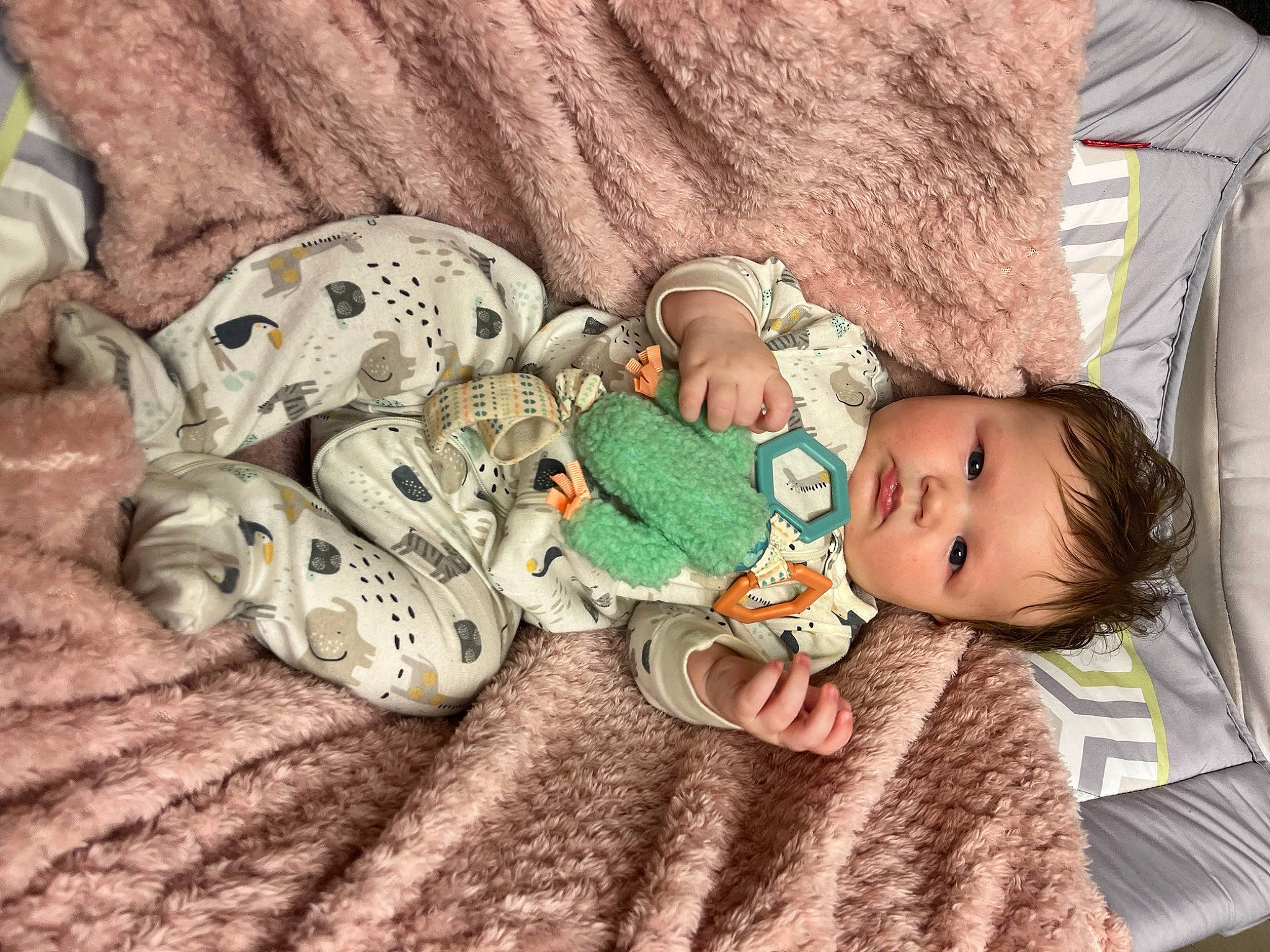 Georgia Lynn joined the competition — help win amazing prizes! baby, baby_products, baby_toddler_clothing, bed, child, comfort, fur, head, linens, mammal, person, plush, product, room, sitting, skin, stuffed_toy, toddler, toy, vertebrate