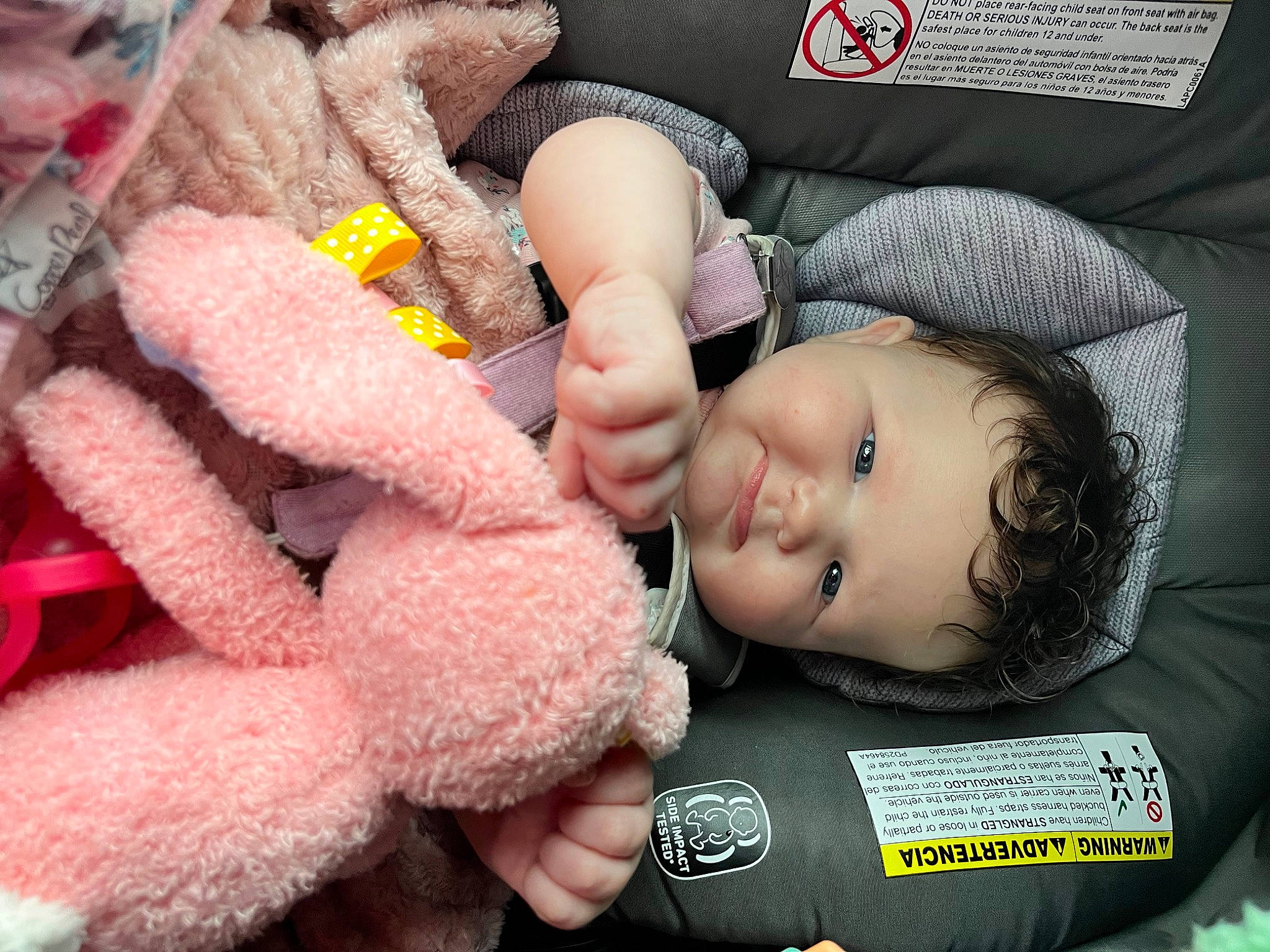 Georgia Lynn is registered to the contest to win money with this photo: baby, baby_toddler_clothing, beauty, cheek, comfort, eyelash, finger, flash_photography, gesture, hand, mammal, nail, nose, person, pink, skin, snapshot, thumb, toddler, vertebrate