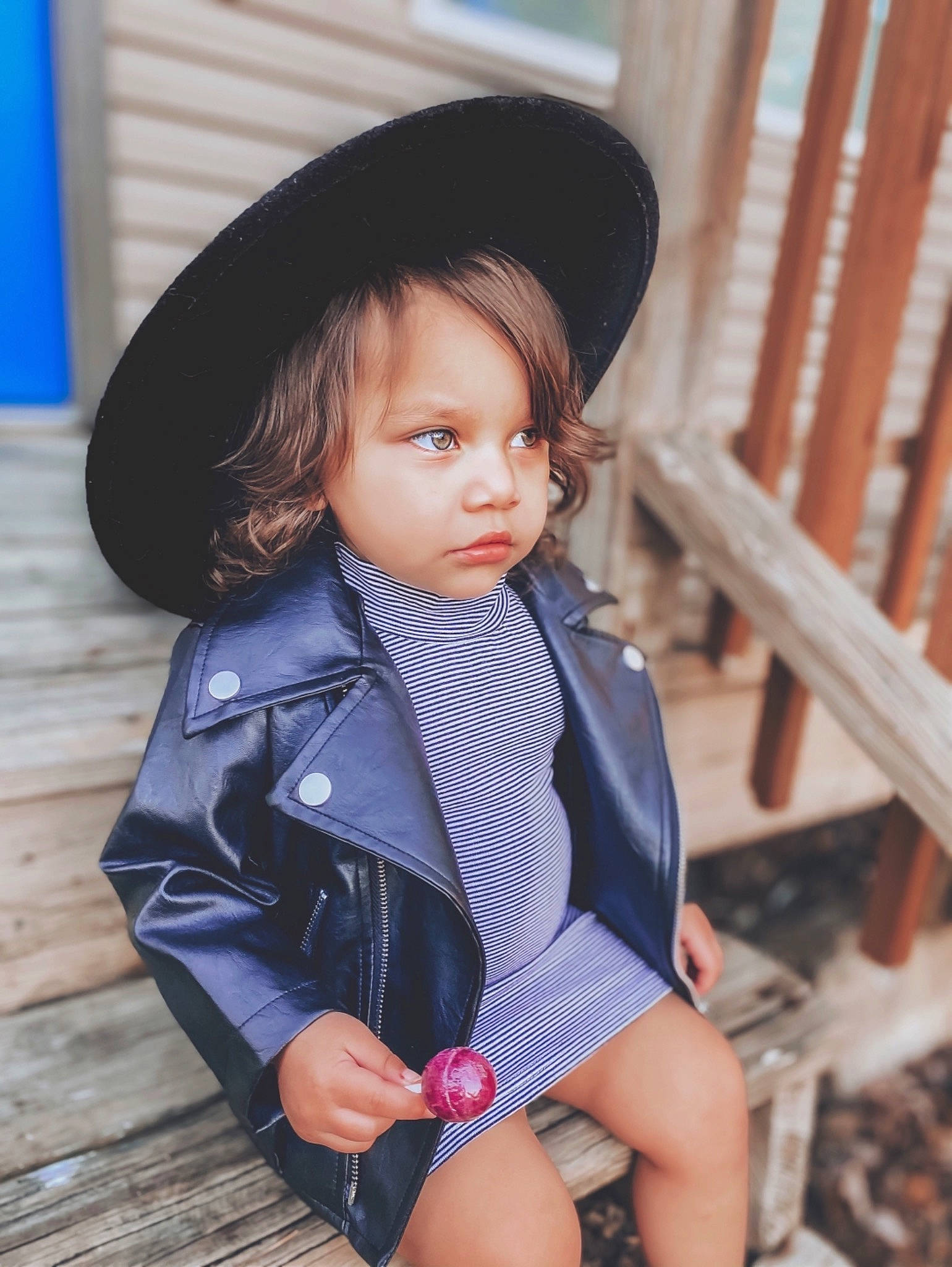 Adalynn Rose is registered to the contest to win money with this photo: baby_toddler_clothing, button, child_model, clothing, costume_accessory, costume_hat, hat, headgear, jacket, outerwear, overall, person, photo_shoot, portrait, sun_hat