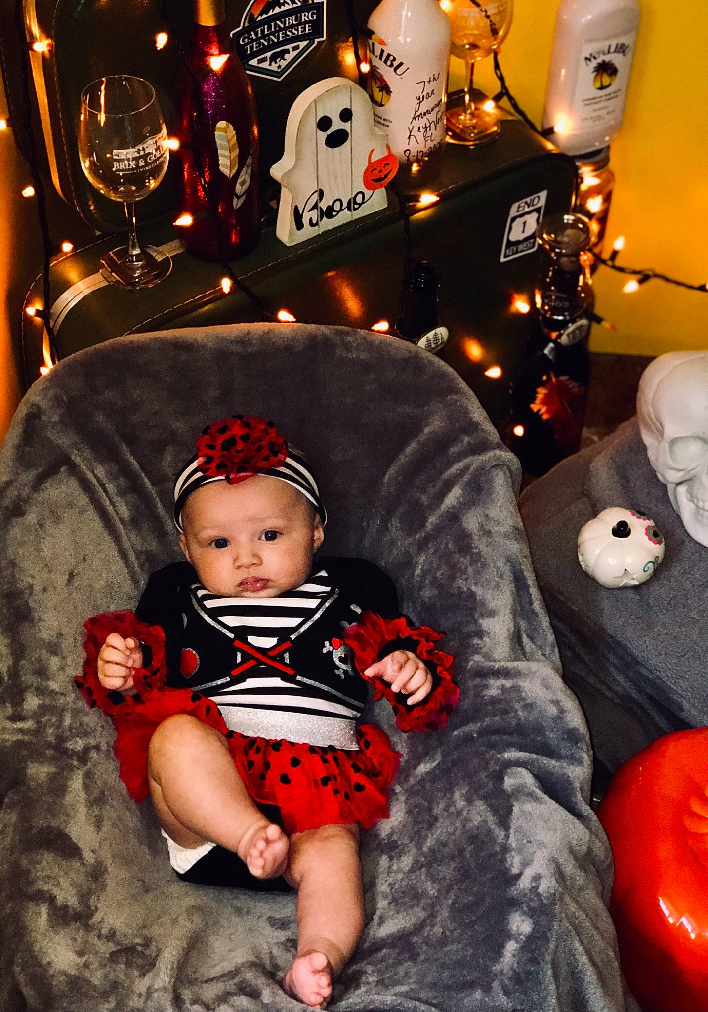 Mary joined the competition — help win amazing prizes! child, headwear, person, pumpkin, toddler, trick_or_treat