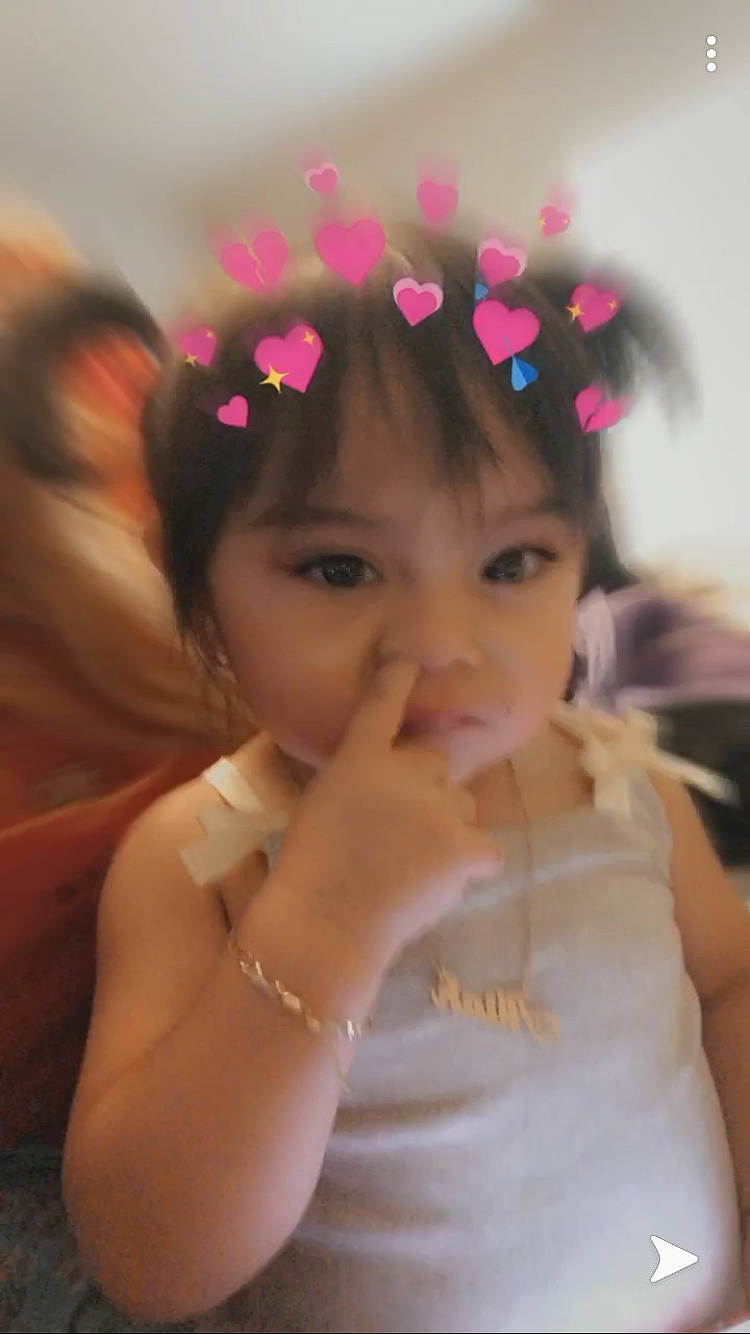 Aliah is registered to the contest to win money with this photo: baby, cheek, child, fashion_accessory, finger, hair_accessory, headband, headgear, headpiece, nail, person, pink, skin, toddler