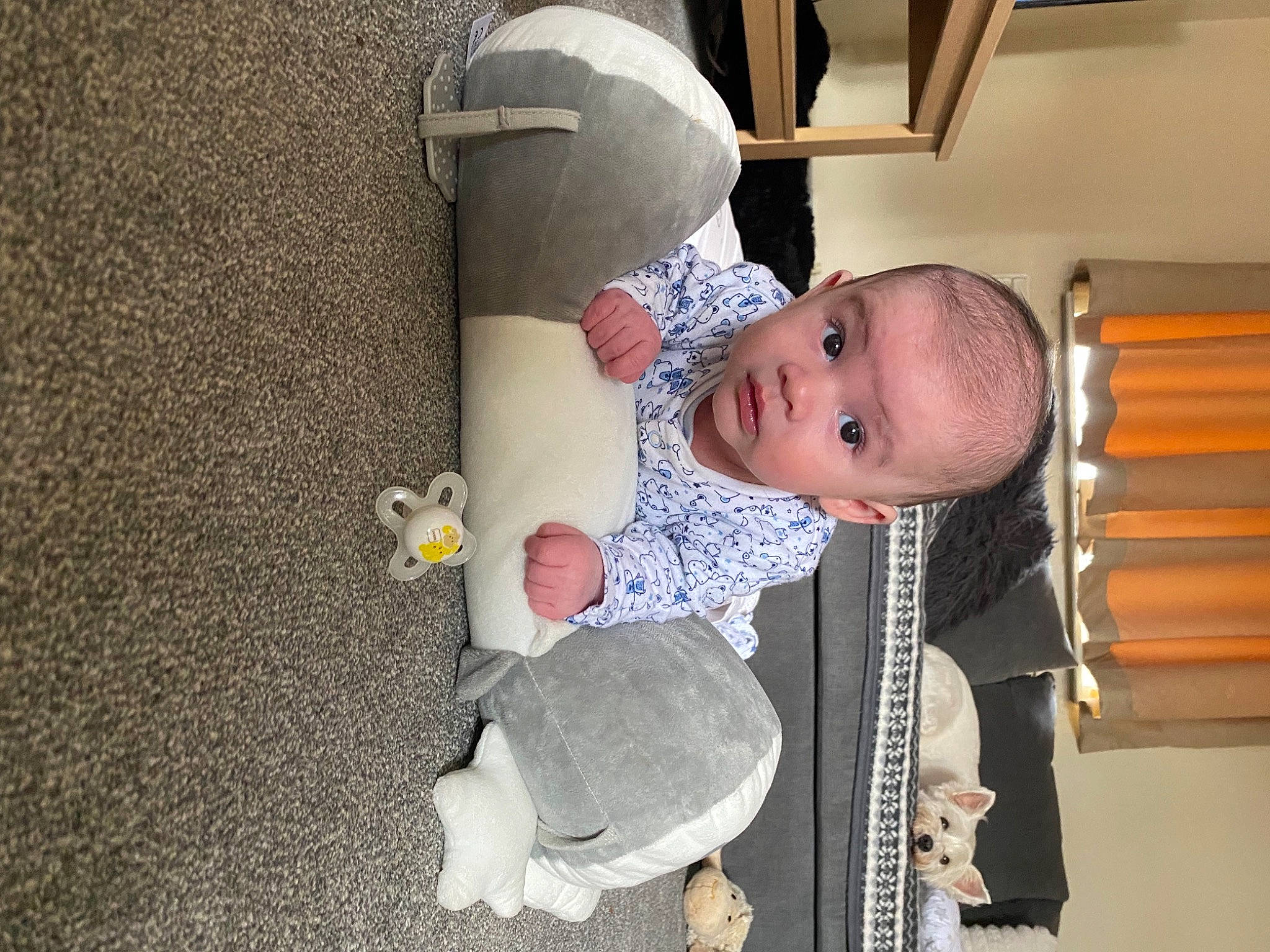 Tyler joined the competition — help win amazing prizes! baby, baby_products, baby_safety, baby_sleeping, baby_toddler_clothing, baby_toys, child, comfort, linens, person, room, sitting, stuffed_toy, toddler, toy, wood