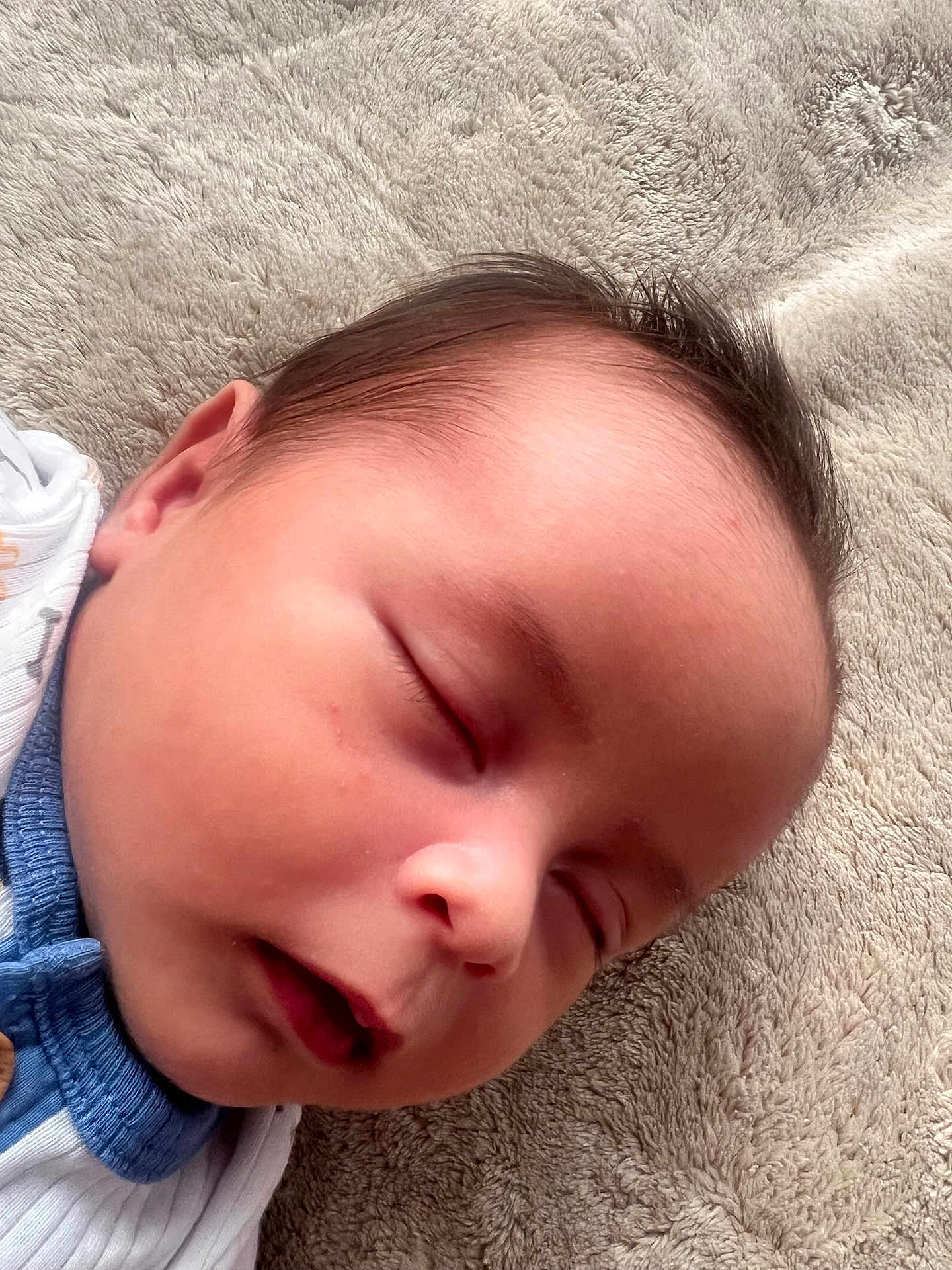 Joshua joined the competition — help win amazing prizes! baby, sleeping, face, infant, closeup, soft, hair, blanket, resting, peaceful, skin, child, cute, portrait, newborn, calm, person, indoors, comfort, relaxation