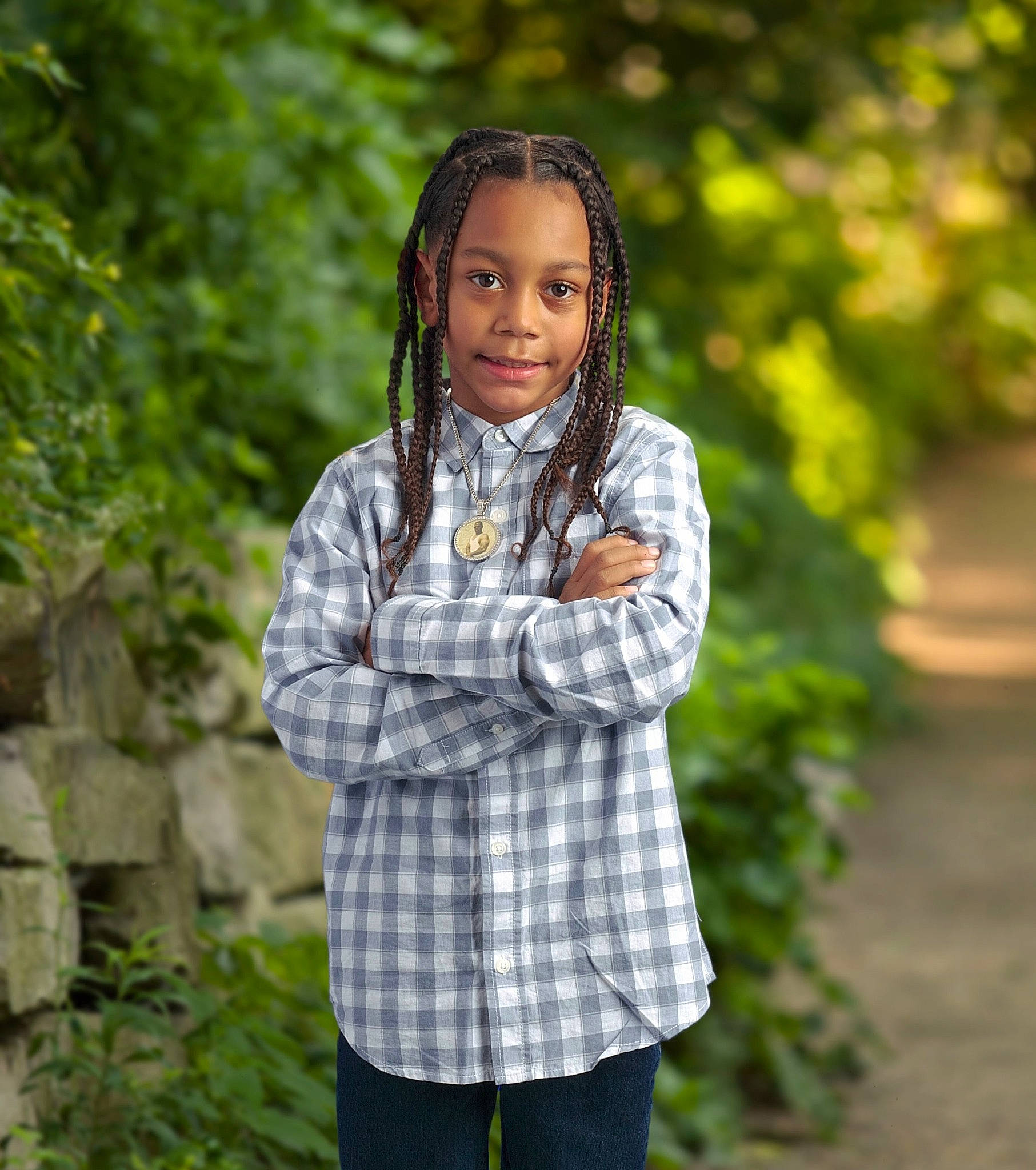 Grant joined the competition — help win amazing prizes! audio_equipment, eye, face, flash_photography, grass, hair, happy, head, jewellery, joy, leisure, lip, long_hair, neck, outerwear, pattern, people_in_nature, person, plaid, plant