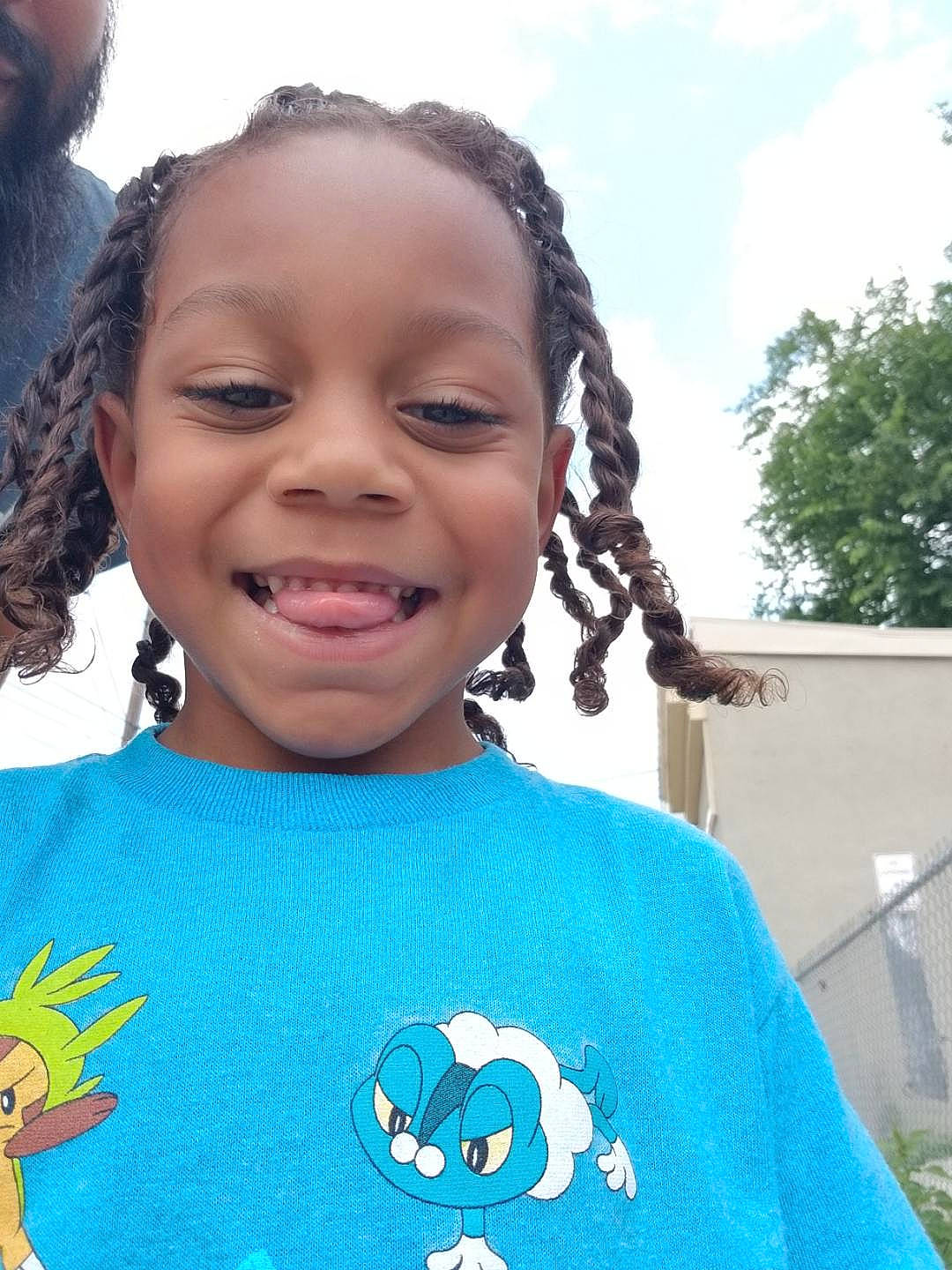 Grant joined the competition — help win amazing prizes! black, black_hair, child, chin, cool, electric_blue, forehead, friendship, gesture, hair, happy, joy, leisure, neck, person, skin, sky, sleeve, smile, summer