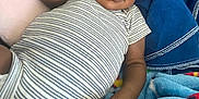 Rayquan joined the competition — help win amazing prizes! baby, sleeping, onesie, striped_clothing, pillow, duck_design, blanket, cozy, infant, cute, peaceful, relaxing, child, indoors, skin, foot, hand, nap, soft, resting