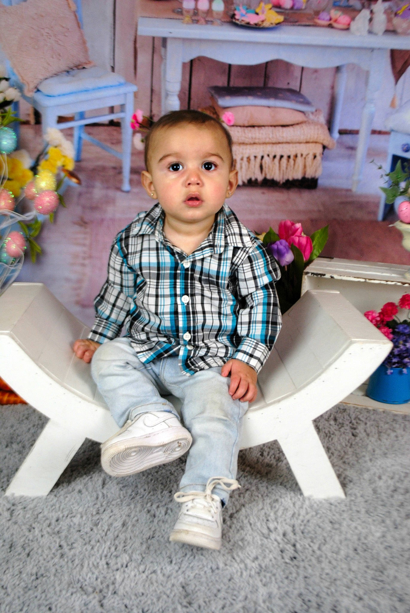 Quinton joined the competition — help win amazing prizes! child, design, family, flower, happy, pattern, people, person, photography, plant, play, sitting, smile, table, toddler, vacation