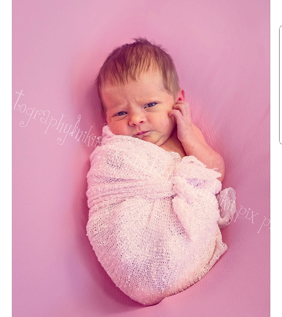 Emelia is registered to the contest to win money with this photo: baby, baby_products, baby_toddler_clothing, beige, cheek, child, fur, hand, head, person, photograph, photography, pink, portrait, portrait_photography, product, purple, skin, textile, toddler