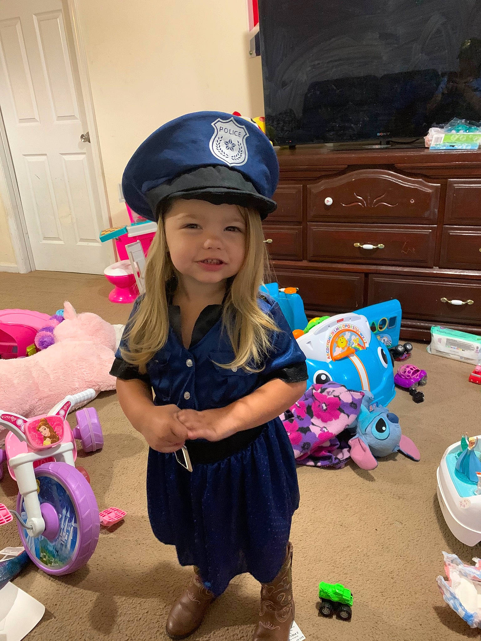 Shaylynn joined the competition — help win amazing prizes! child, headgear, headwear, person, play, smile, toddler