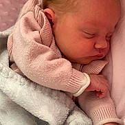 Amelia joined the competition — help win amazing prizes! newborn, baby, sleeping, blanket, pink, soft, cozy, infant, child, cute, peaceful, warm, portrait, closeup, clothing, resting, indoors, toddler, head, hand