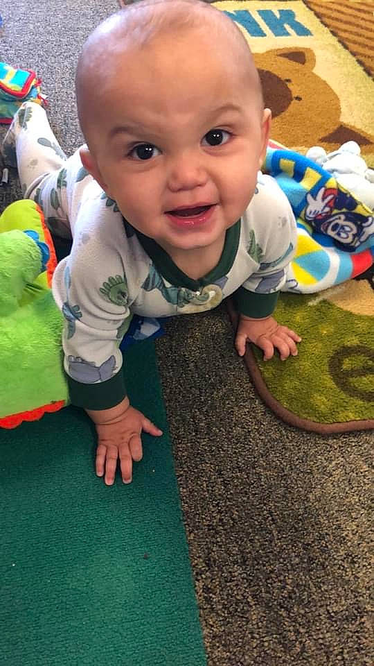 Jakai joined the competition — help win amazing prizes! baby, baby_toddler_clothing, cheek, facial_expression, floor, flooring, fun, grass, green, hairstyle, happy, head, iris, mammal, nose, person, product, skin, smile, standing