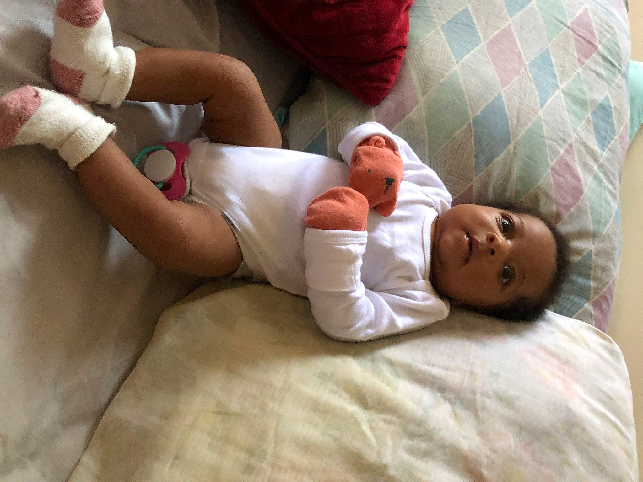 Angelica joined the competition — help win amazing prizes! abdomen, baby, baby_sleeping, baby_toddler_clothing, bedding, child, comfort, elbow, eye, foot, human_body, human_leg, knee, leg, linens, mouth, person, skin, thigh, toddler