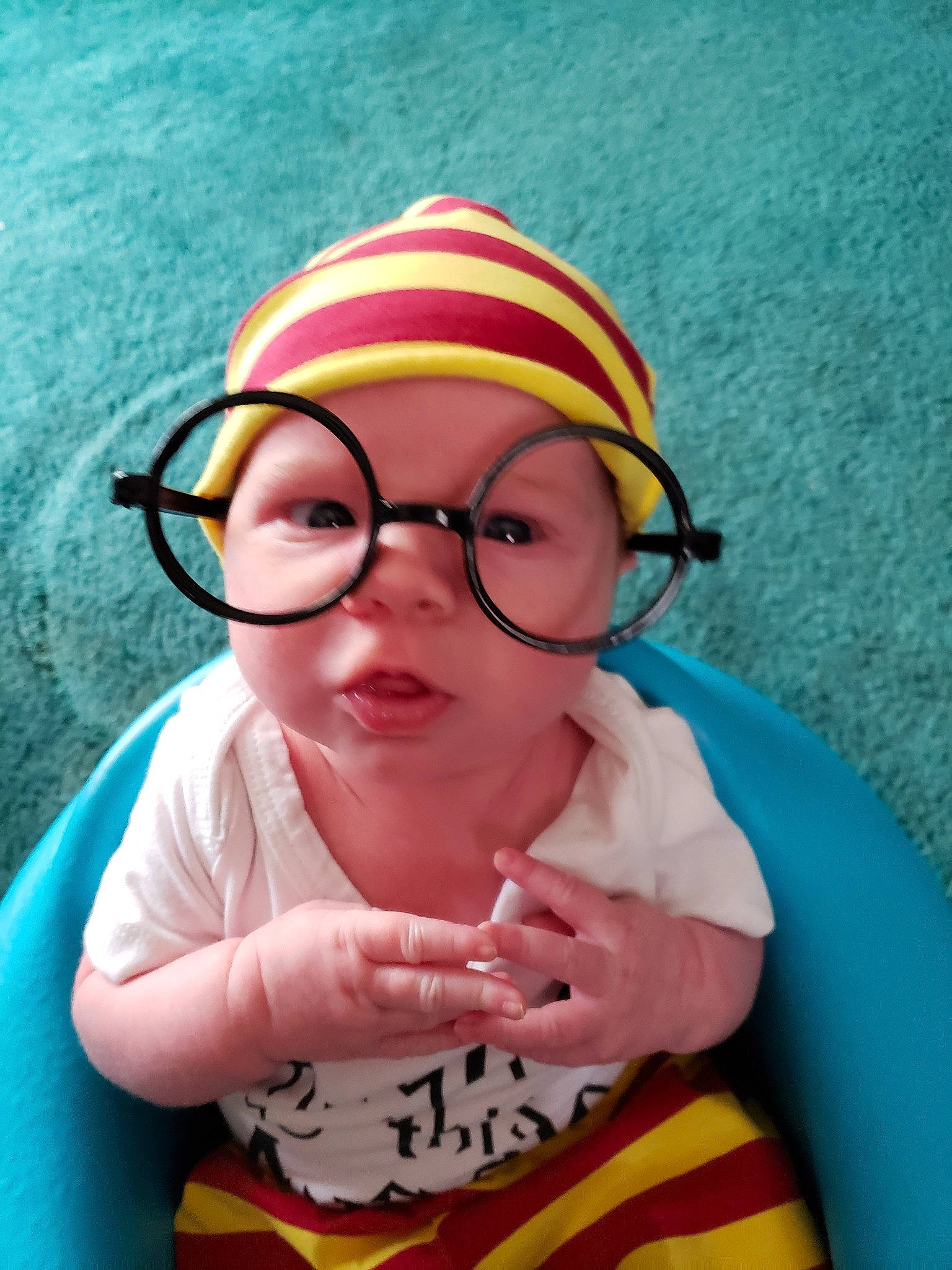 Braedon joined the competition — help win amazing prizes! child, cool, eyewear, fun, glasses, headwear, person, smile, toddler