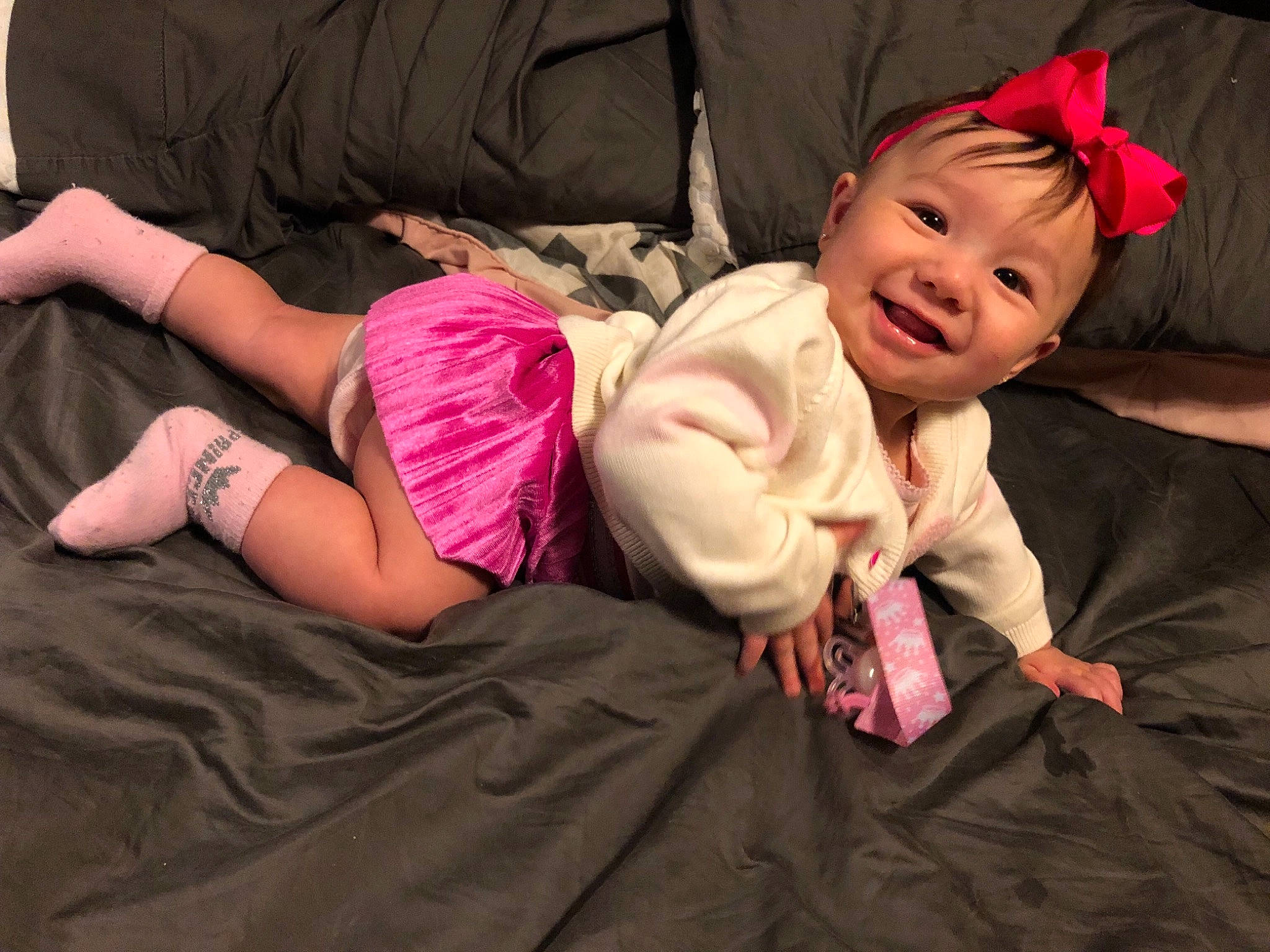 Giavanna is registered to the contest to win money with this photo: baby, child, joy, person, pink, toddler